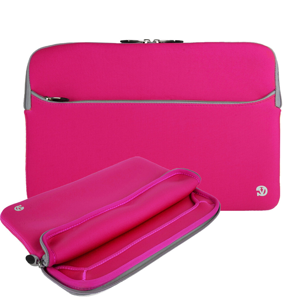 Magenta Slim Soft Travel Laptop Carry Case For 13" Dell Inspiron 13 / Vostro 13