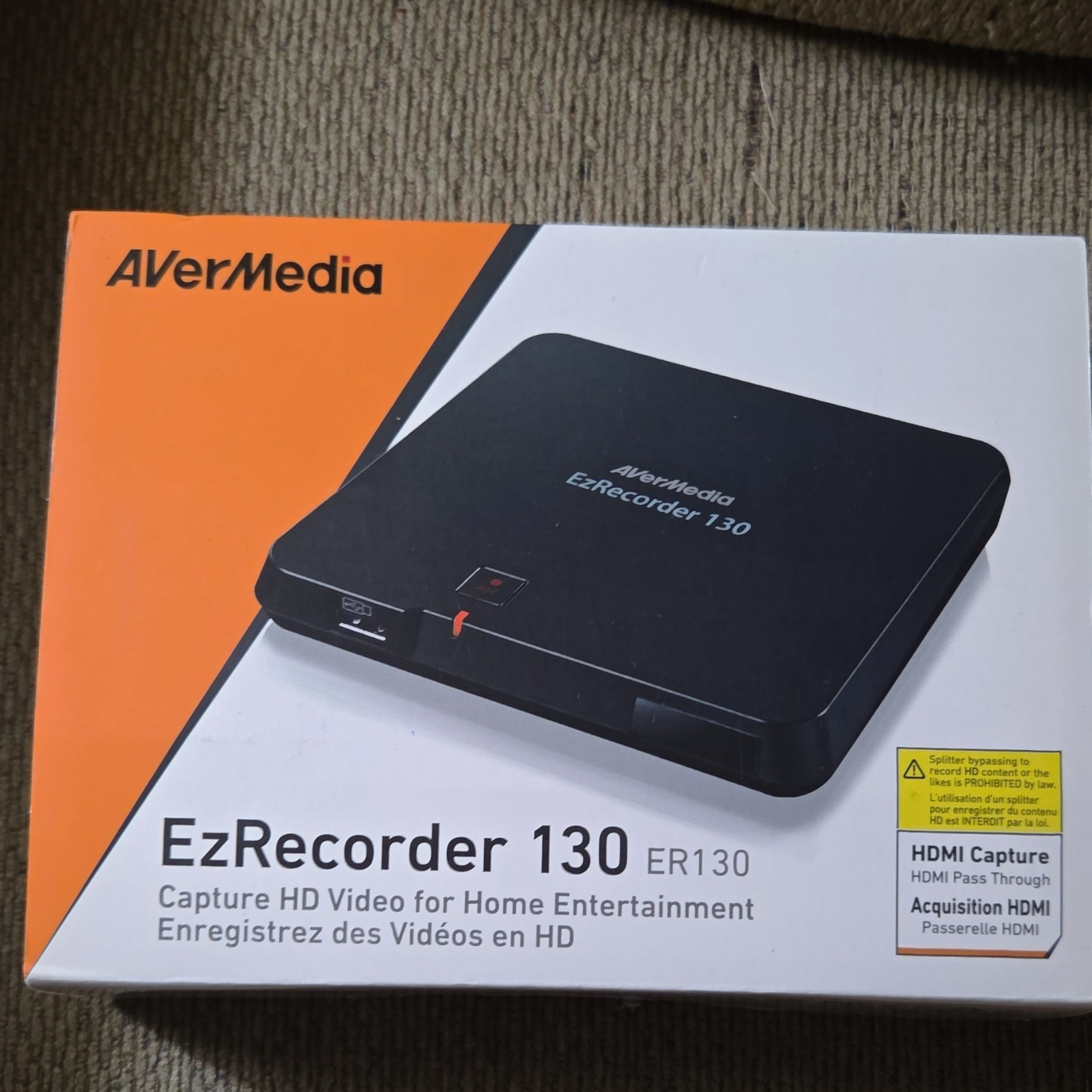 AVerMedia EzRecorder 130 ER130 HDMI Video Capture w/ HDMI Pass-Through Digital