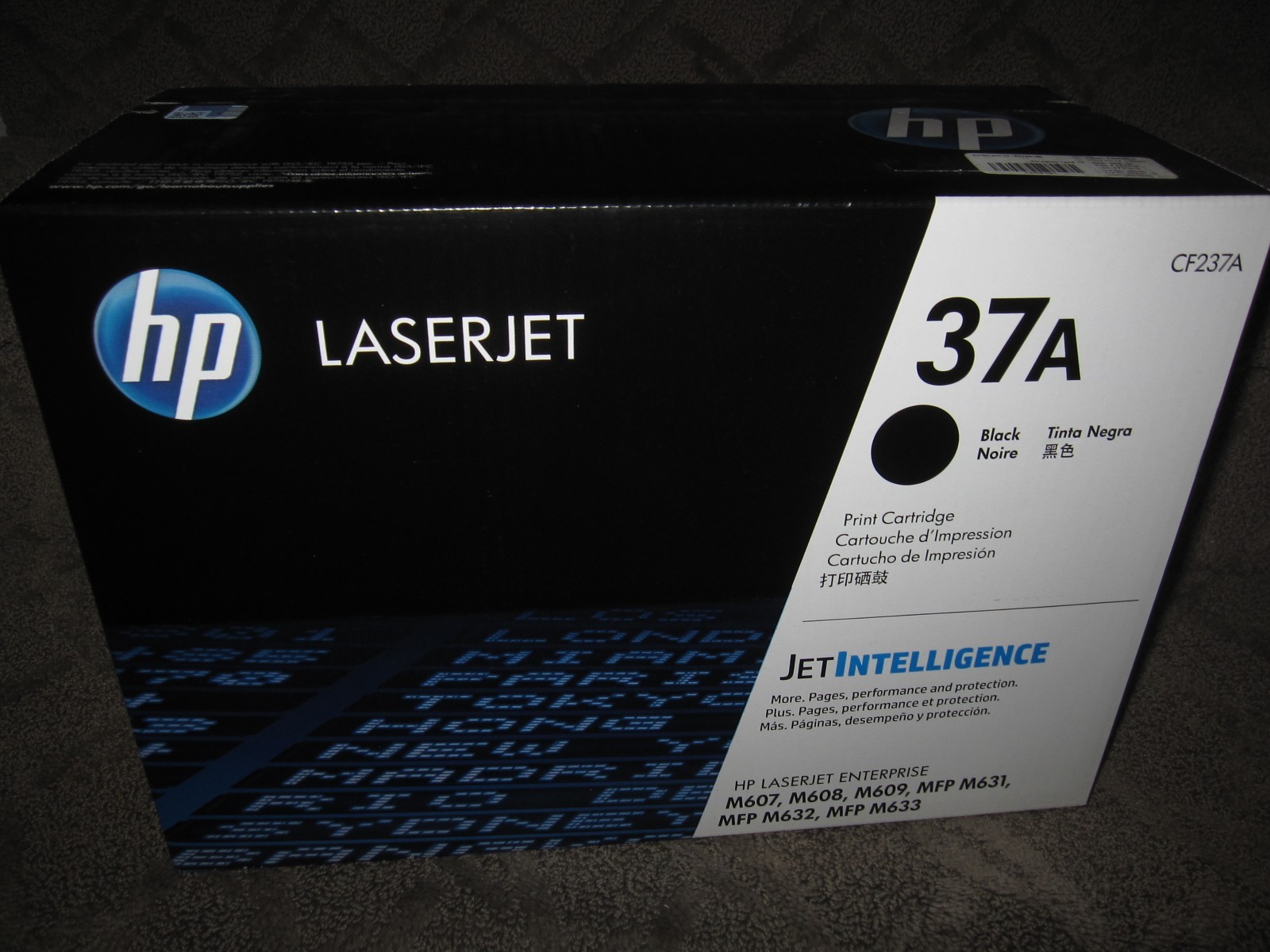 HP CF237A Black Toner Cartridge OEM Genuine 37A LaserJet M607 M608 M609 MFP M631