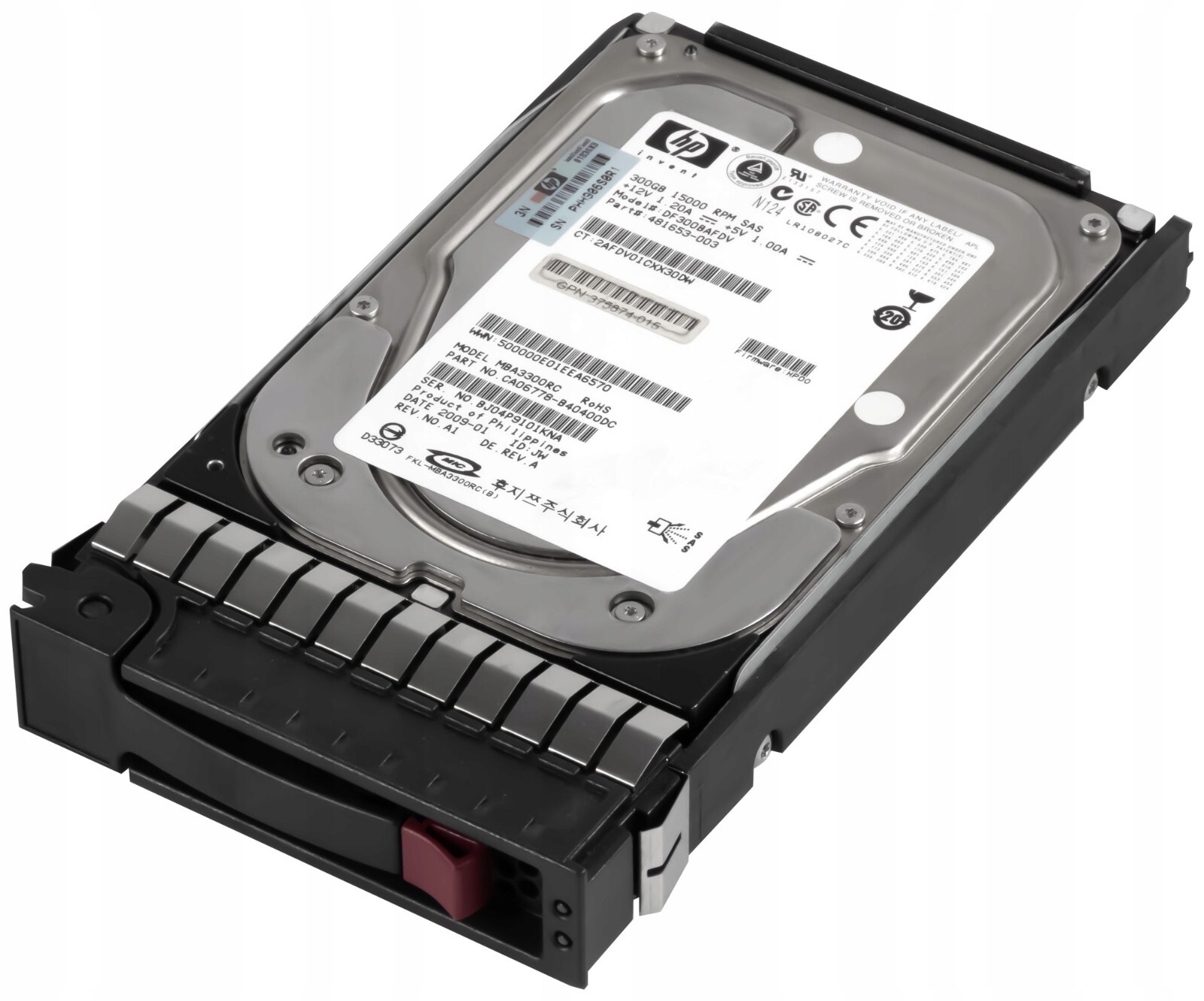 HARD DRIVE HP 481653-003 DF300BAFDV 300GB 15K 16MB SAS 3.5''