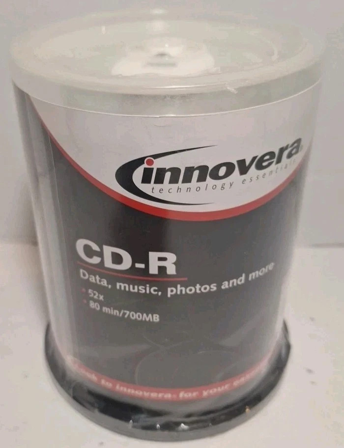 Innovera DVD+R Discs 52x 80 Min /700 MB 100 Pack IVR-77990 ( Brand New Sealed ).