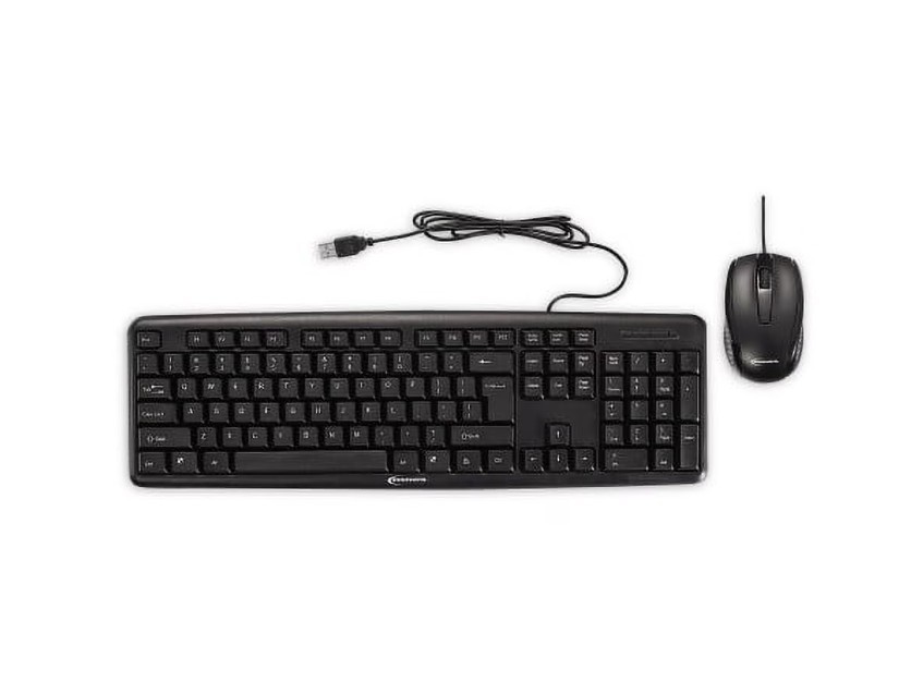 Innovera 69202 USB Port Slimline Corded Keyboard & Mouse, Black