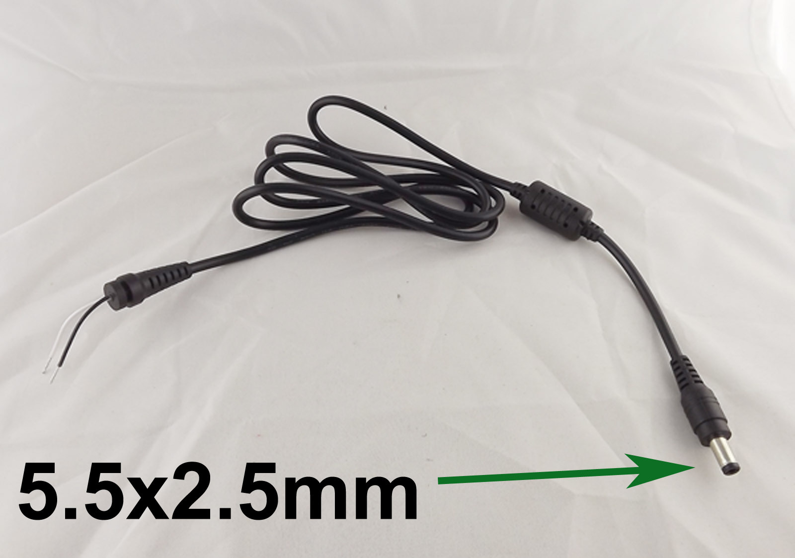 10x DC 5.5 x 2.5mm Male Cable Toshiba Asus Laptop Adapter Notebook Chargers Cord
