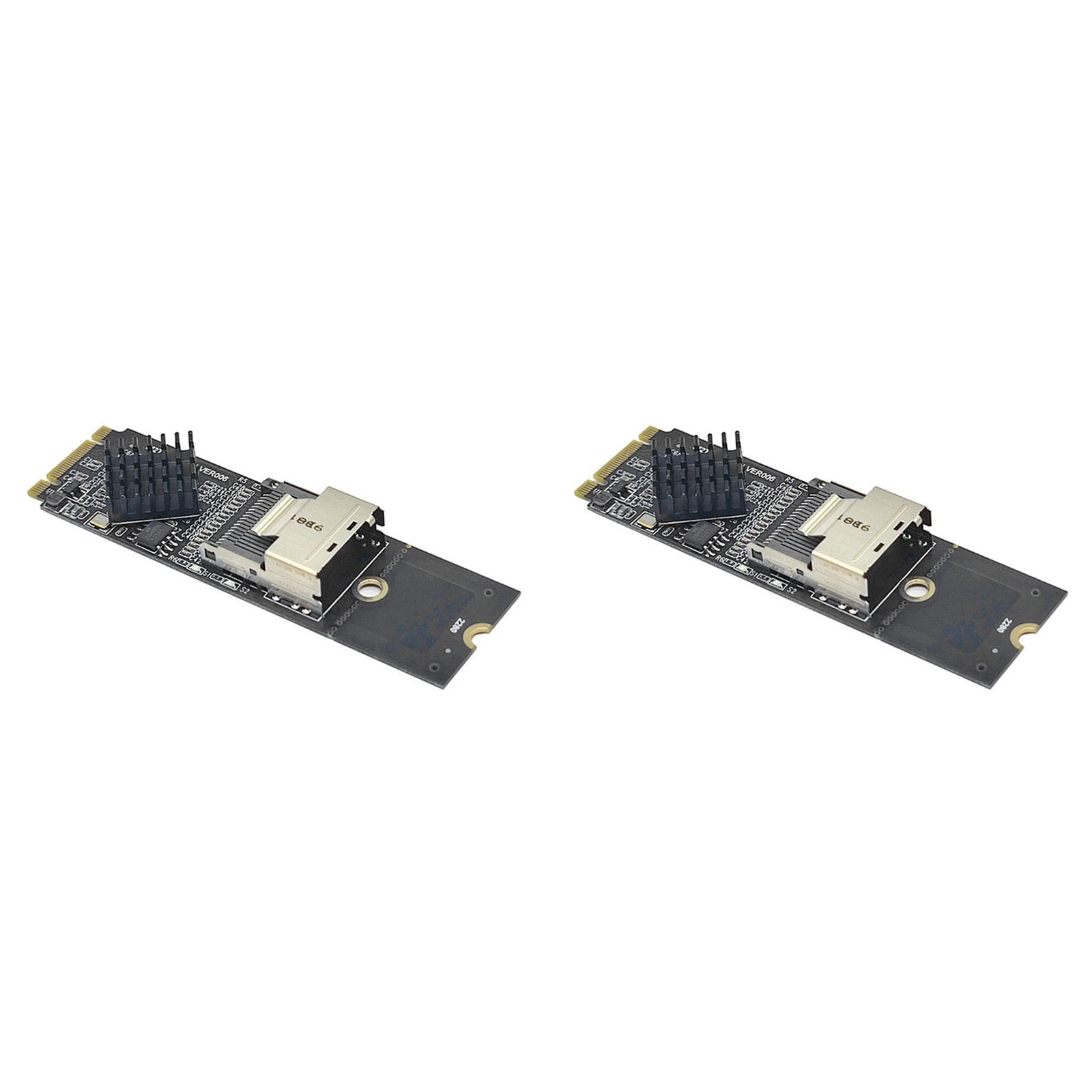 2X M.2 NVME to SFF-8087 SATA3.0 Expansion Card -SAS/ Hard Disk Adapter Card4427