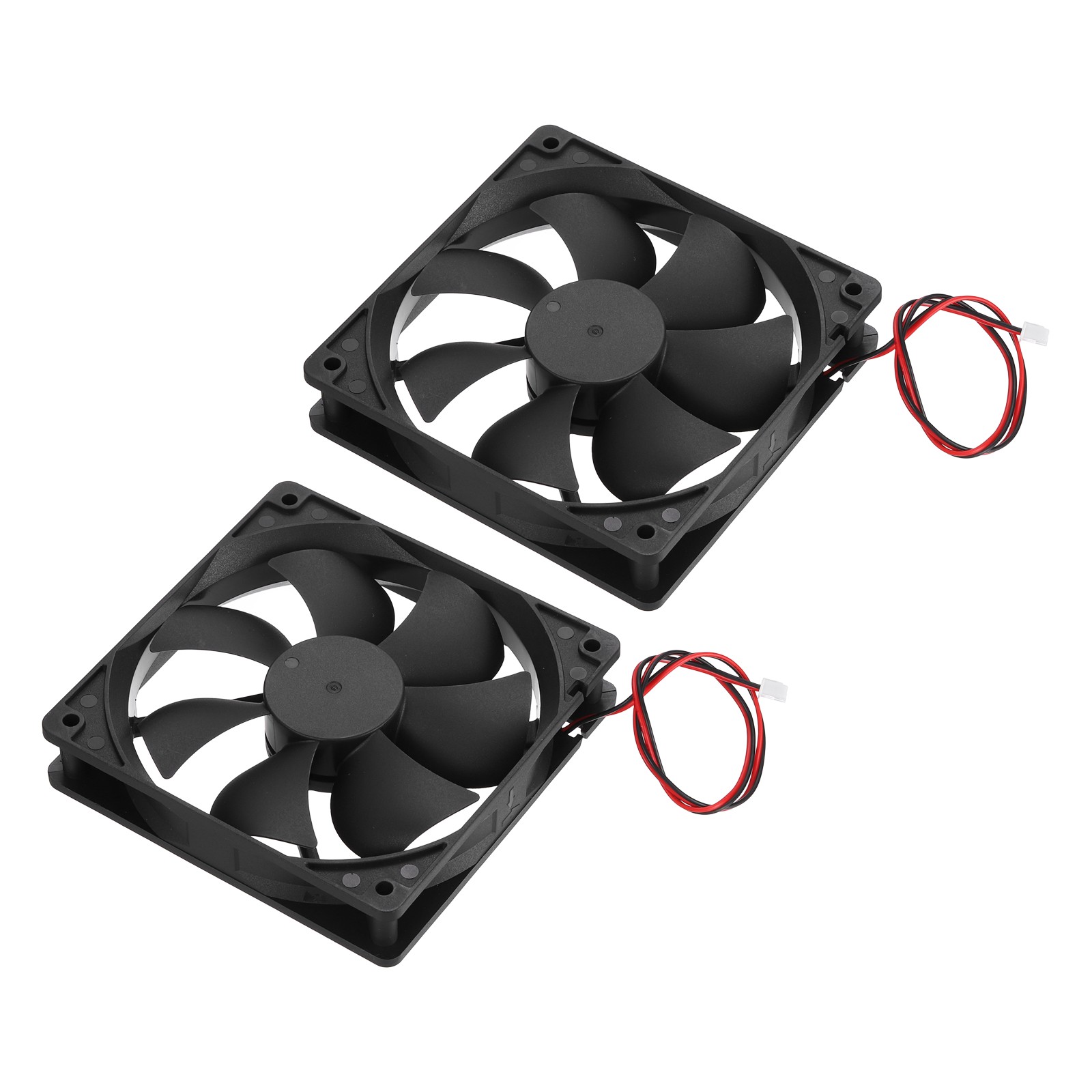 2 Pcs DC12V Brushless Cooling Fan DC12V 0.21A 120x120x25mm High Speed Quiet