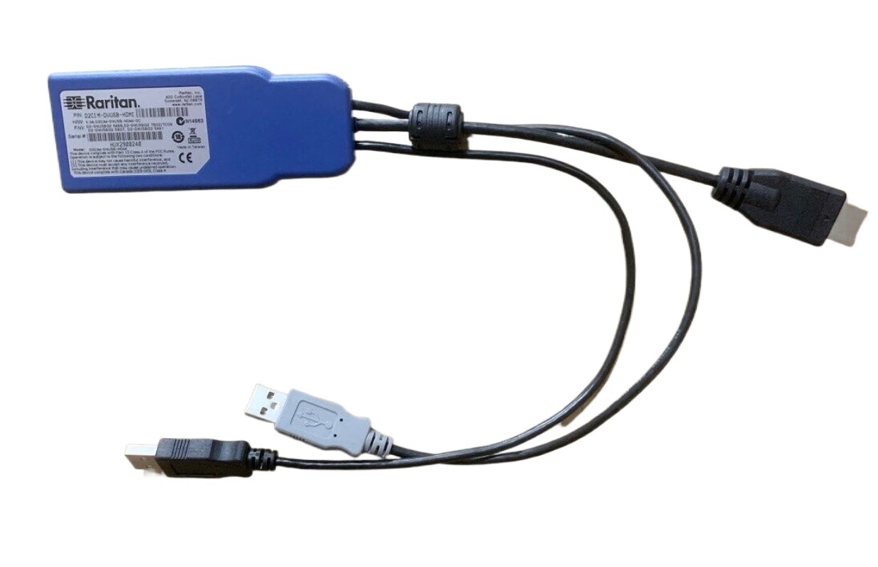 RARITAN Dominion KX II KVM CIM Model D2CIM-DVUSB HDMI Dual