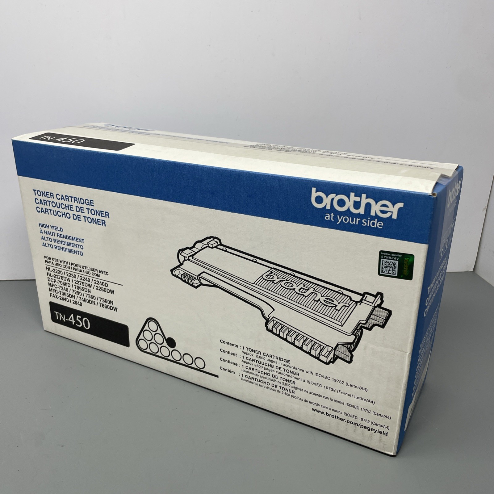 Brother TN450 Brand New Sealed Box Black Toner Cartridge