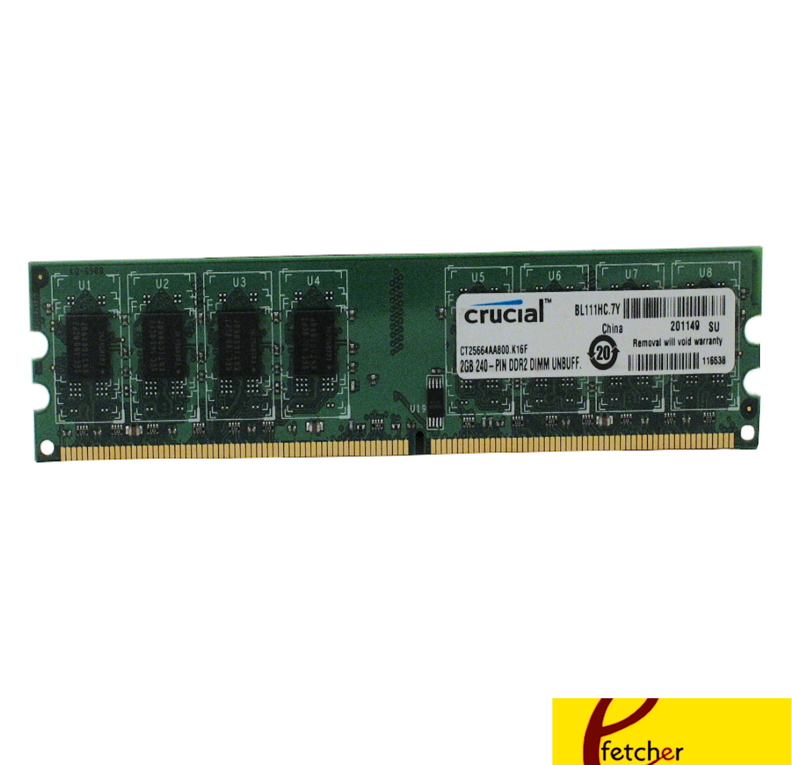 Crucial Technology 2GB DDR2 800  PC2-6400 DDR2 DIMM - CT25664AA800 For Desktop