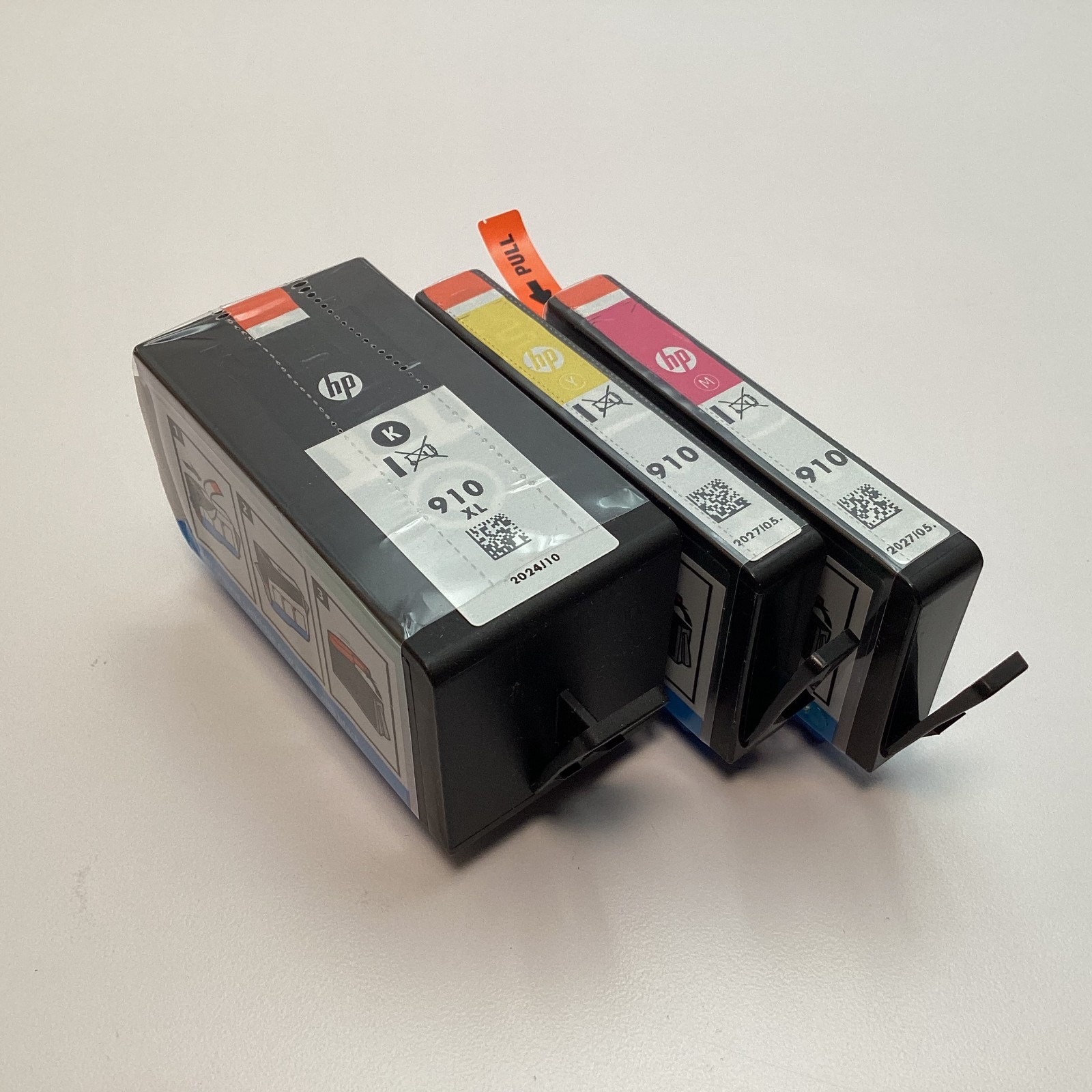 HP 910XL Black & 910 Yellow/Magenta Ink Cartridges Exp 10/2024-05/2027