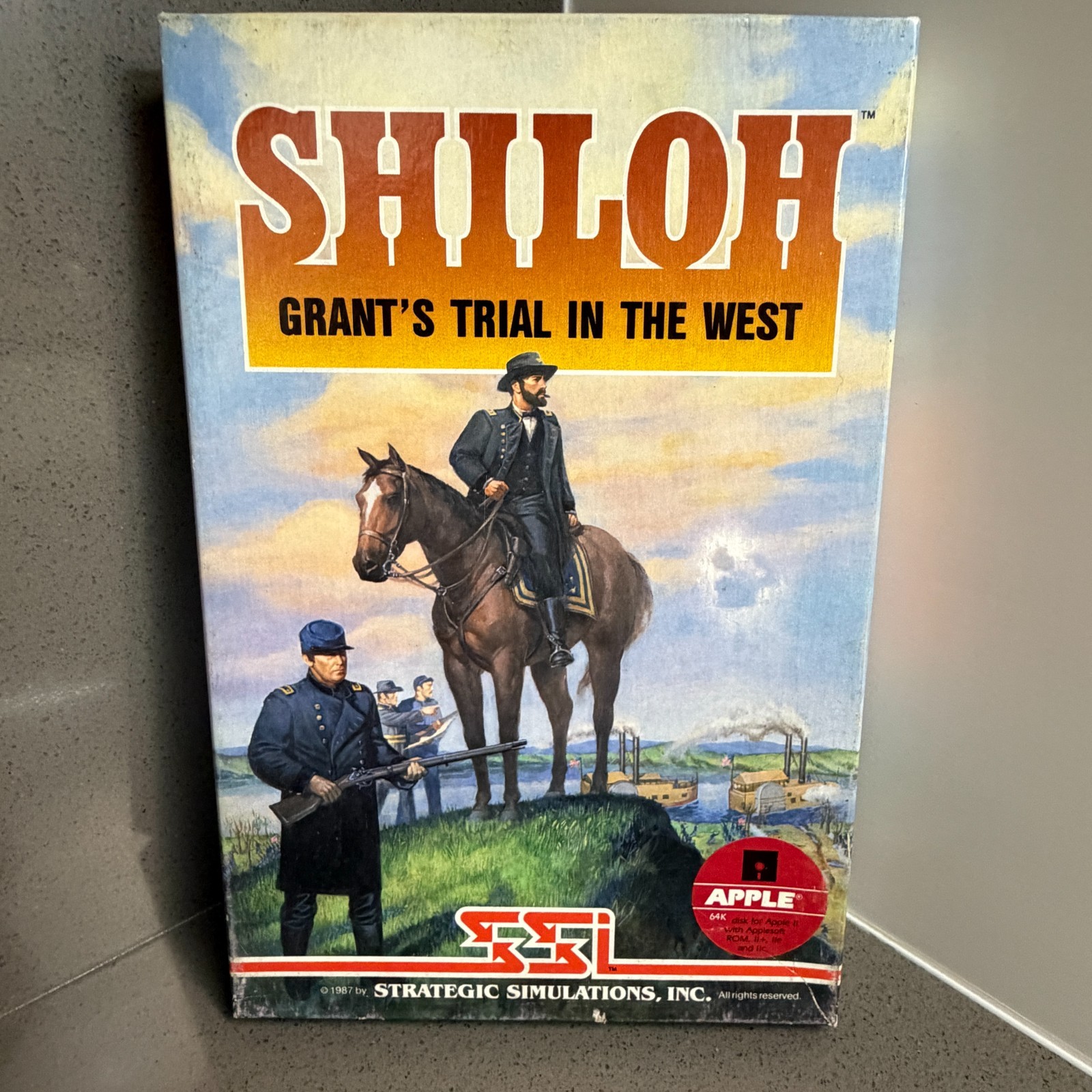 Shiloh Grants Trial in the West Apple II 1987 SSI Big Box Disk Manual Map