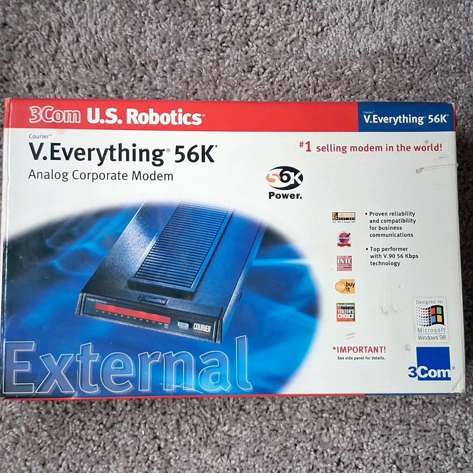 3Com US Robotics Courier V.Everything 56K External Modem