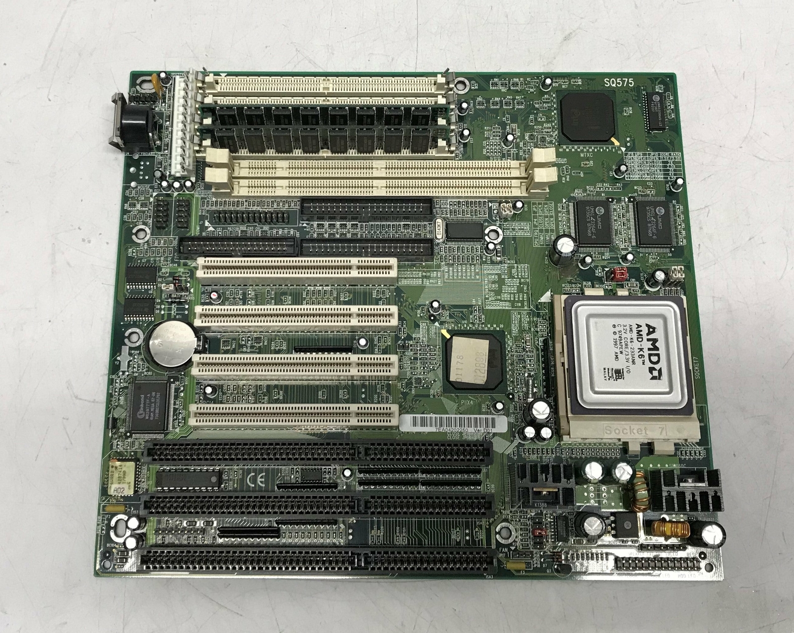 BCM SQ595 Motherboard AT Socket 7 AMD K6-233ANR 233MHz RAM