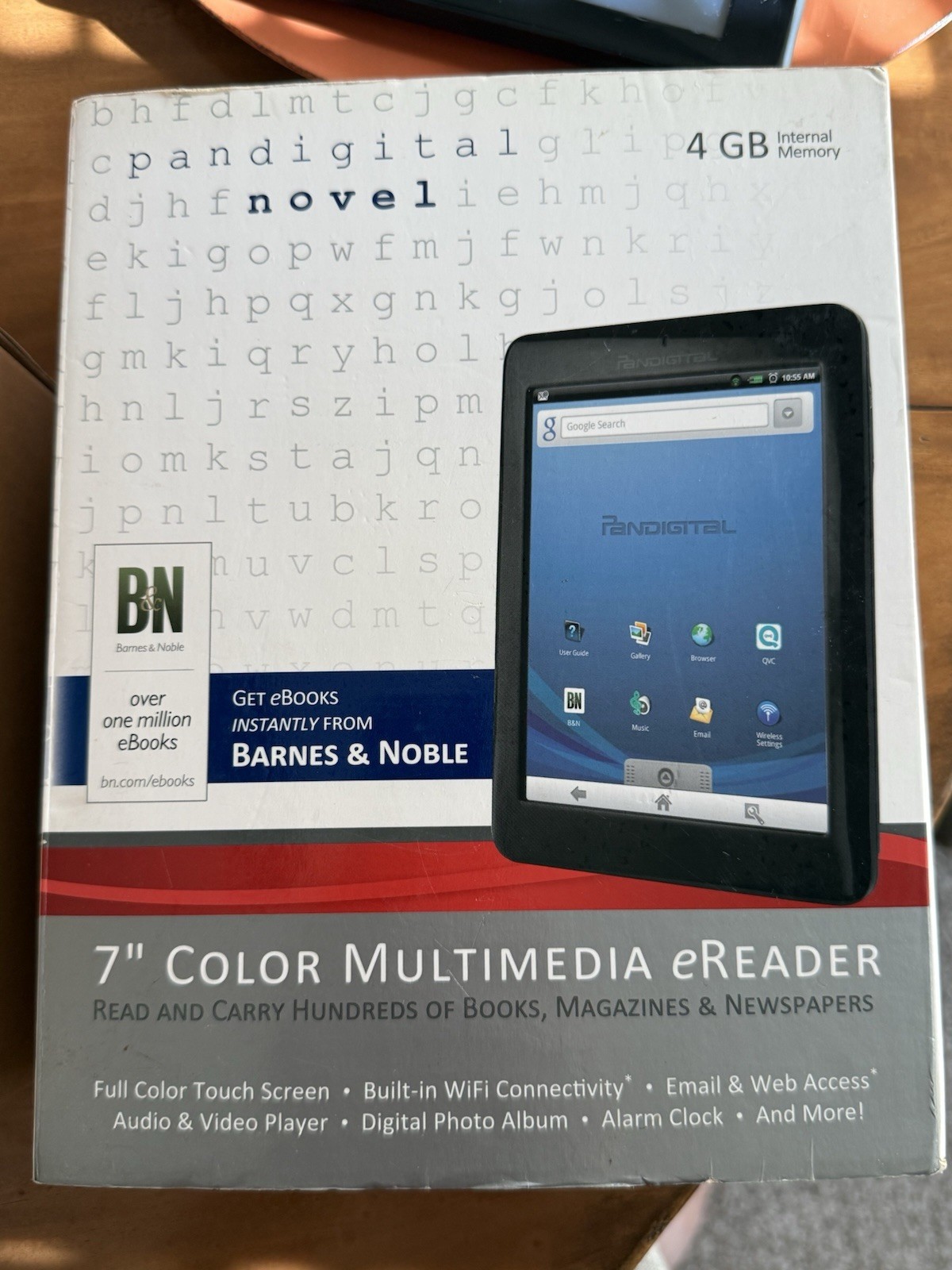 Pandigital Android 4GB 7” Multimedia Tablet Color eReader TESTED PRD7T40WBL1