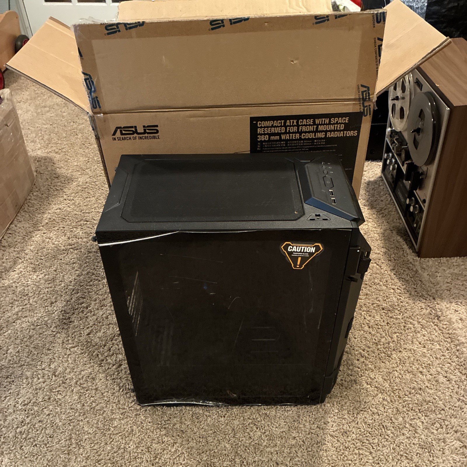 ASUS TUF Gaming GT301 ATX Mid Tower PC Tempered Glass RGB Black Computer Case