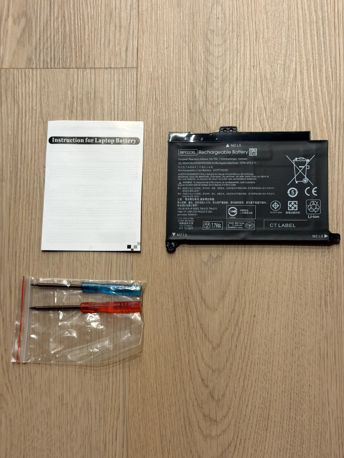 Genuine OEM BP02XL Battery For HP Pavilion BP02041XL 849909-850 849569-541 41Wh