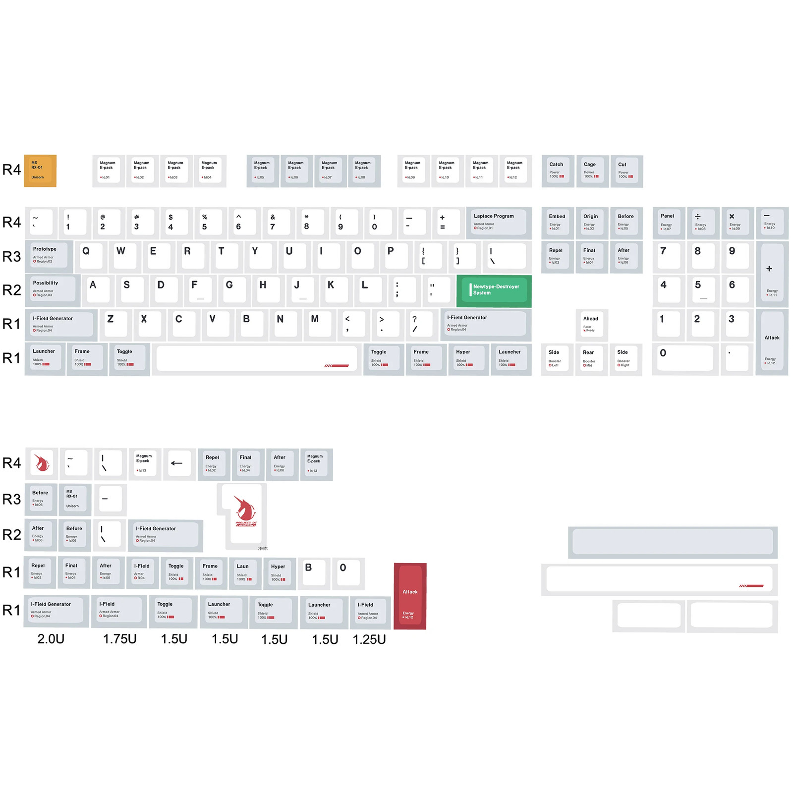 KBDiy Cherry Profile PBT Keycaps 140-Key Set Dye-Sub MX Switch Compatible