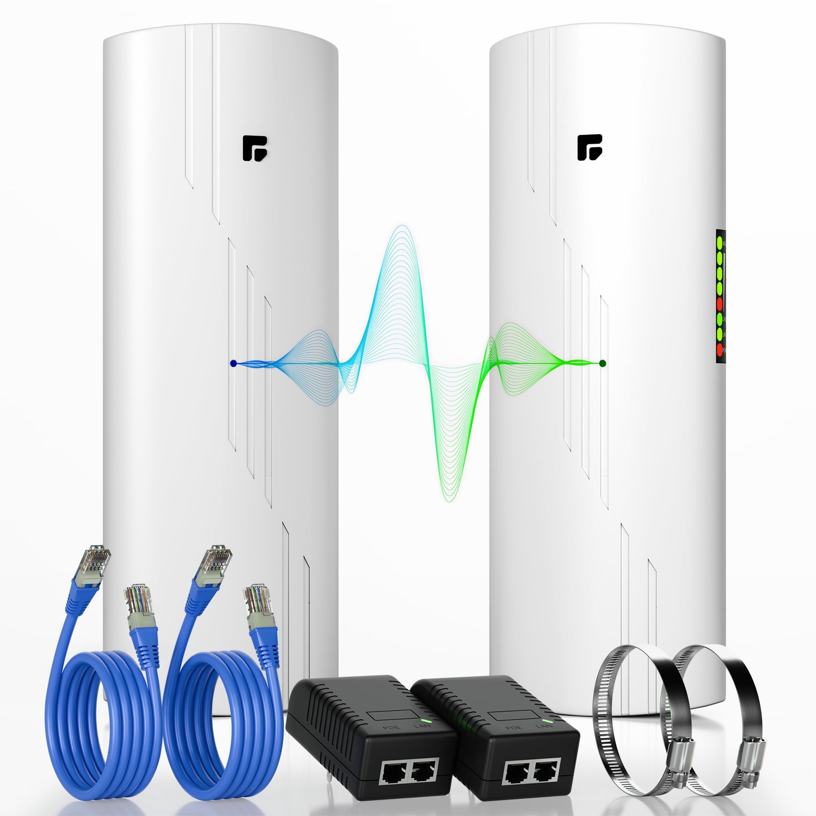 Wireless Bridge Point to Point Outdoor WiFi, Wireless Network Expansion Kit 2pac