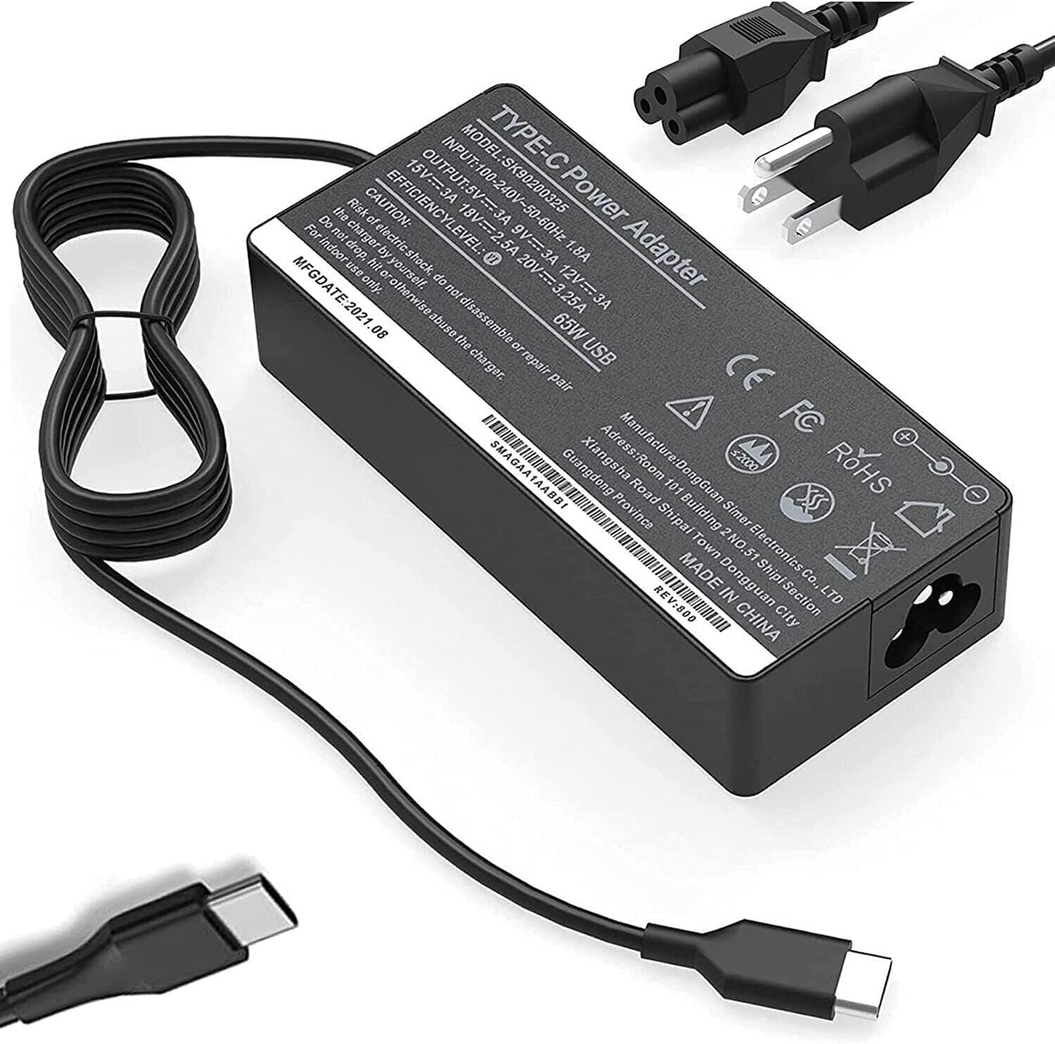 Charger for Lenovo Laptop Computer-65W-45W-ThinkPad Yoga Chromebook 20V 3.25A