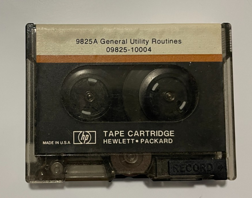 HEWLETT PACKARD HP  9825A COMPUTER TAPE CARTRIDGE GENERAL UTILITY ROUTINES