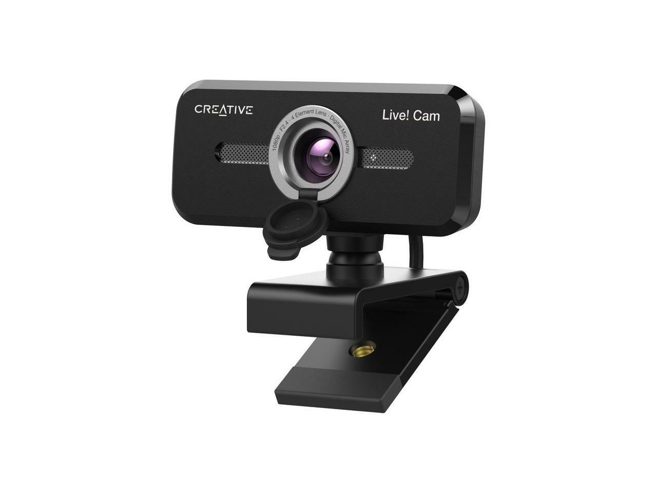 Creative Live Cam Sync 1080p V2 Full HD Wide-Angle USB Webcam with Auto Mute an