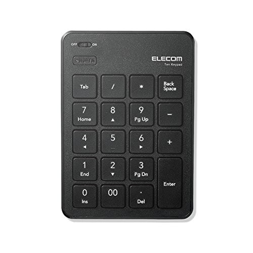 ELECOM Numeric Keypad Bluetooth Pantograph Thin Black TK-TBP020BK