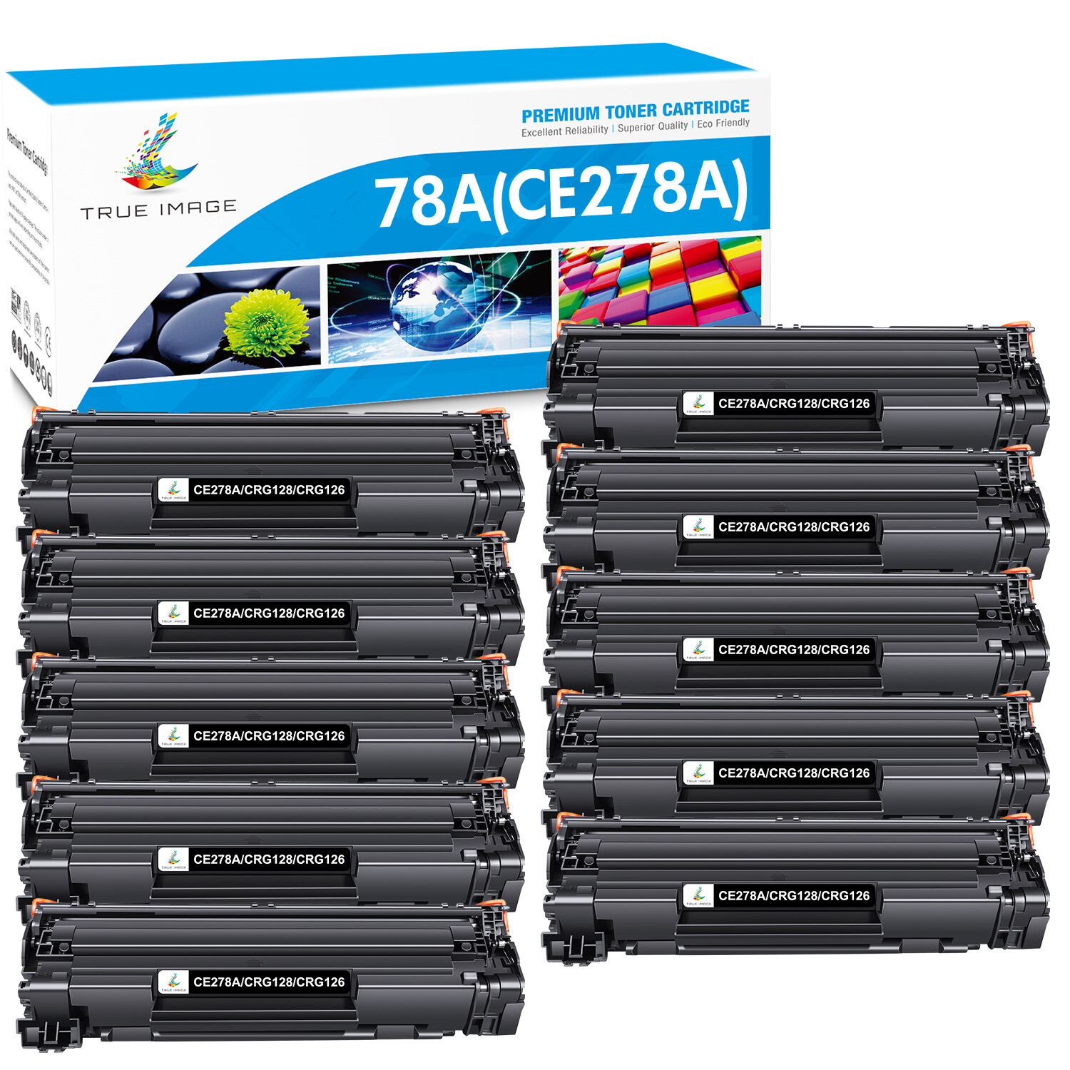 10x CE278A 78A Toner Compatible With HP LaserJet Pro P1606dn M1536dnf MFP MF4450