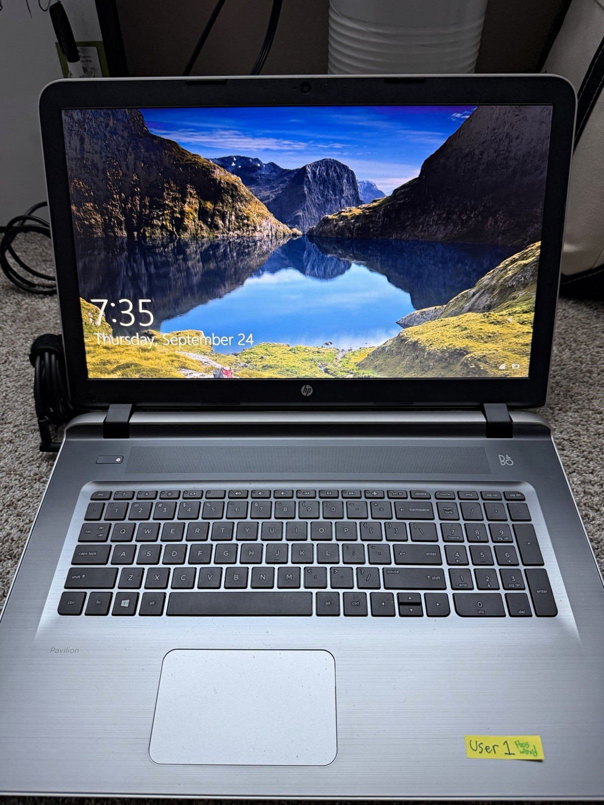 HP Pavilion 17in Laptop AMD A10-8700P 1.80GHz, 8GB RAM, 1TB HDD, Silver