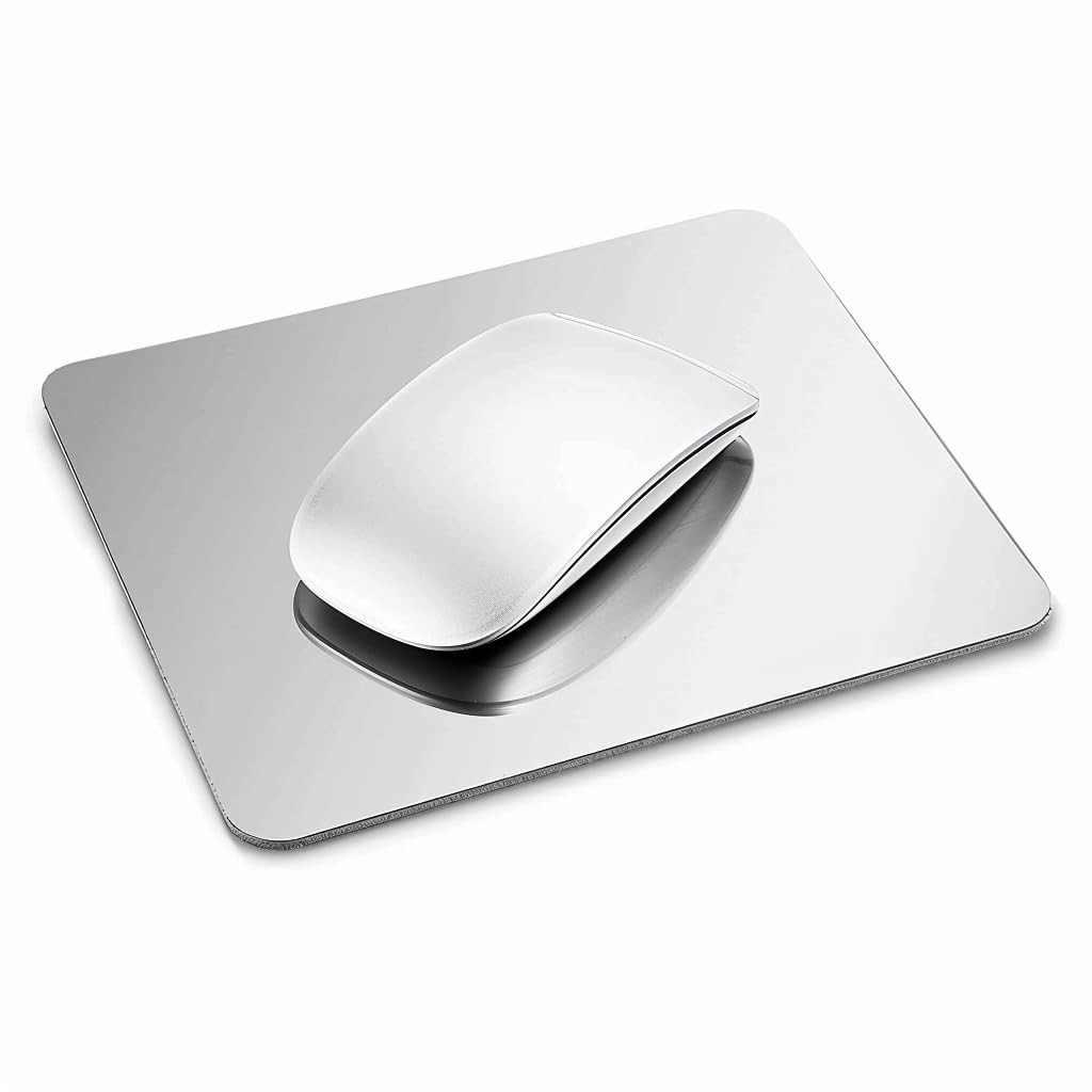 Hard Metal Aluminum Mouse Pad - Dual-Sided Metal Mousepad with Smooth  Textur...