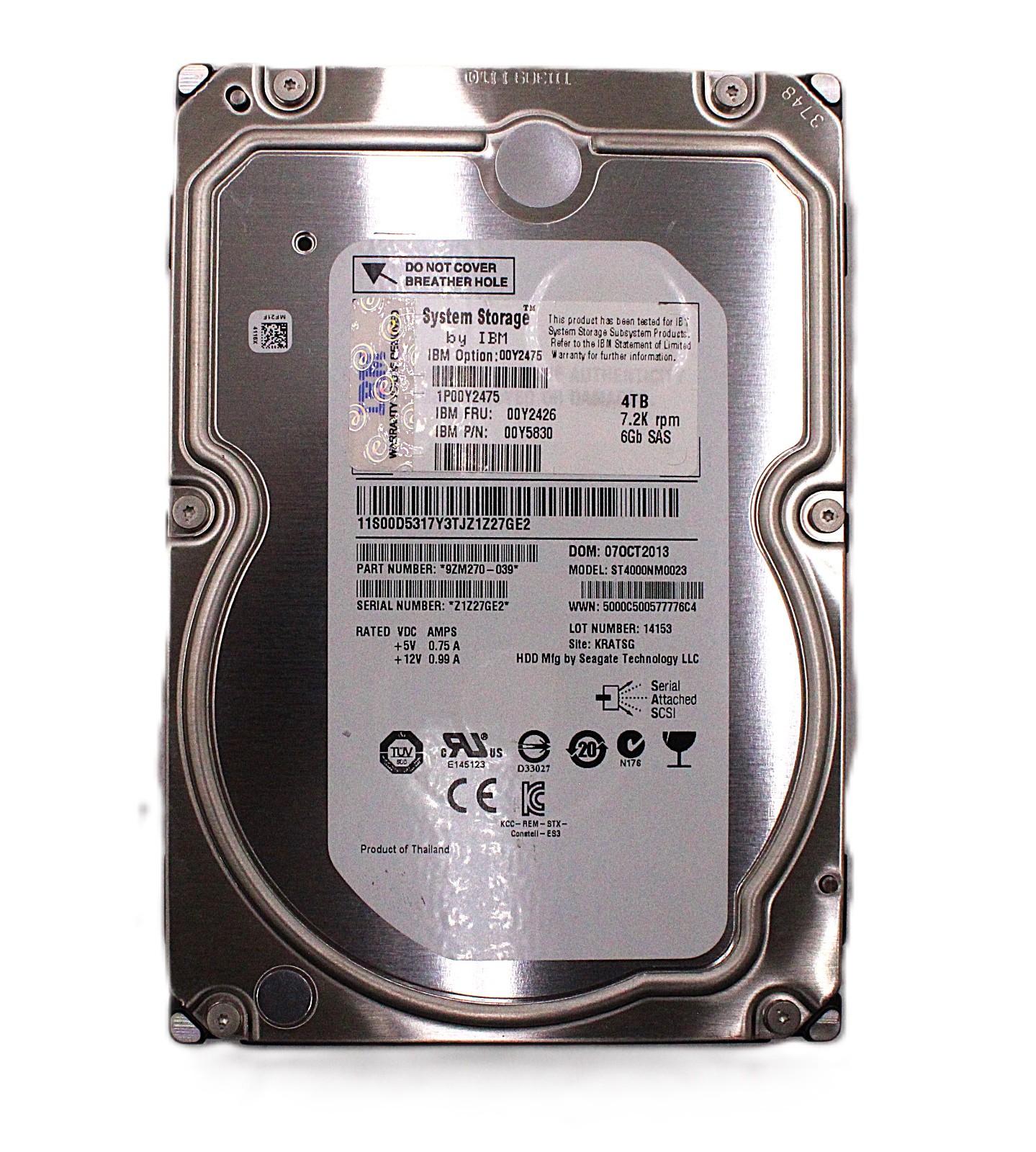 Seagate IBM 4TB| Constellation ES.3 ST4000NM0023 | 9ZM270-039