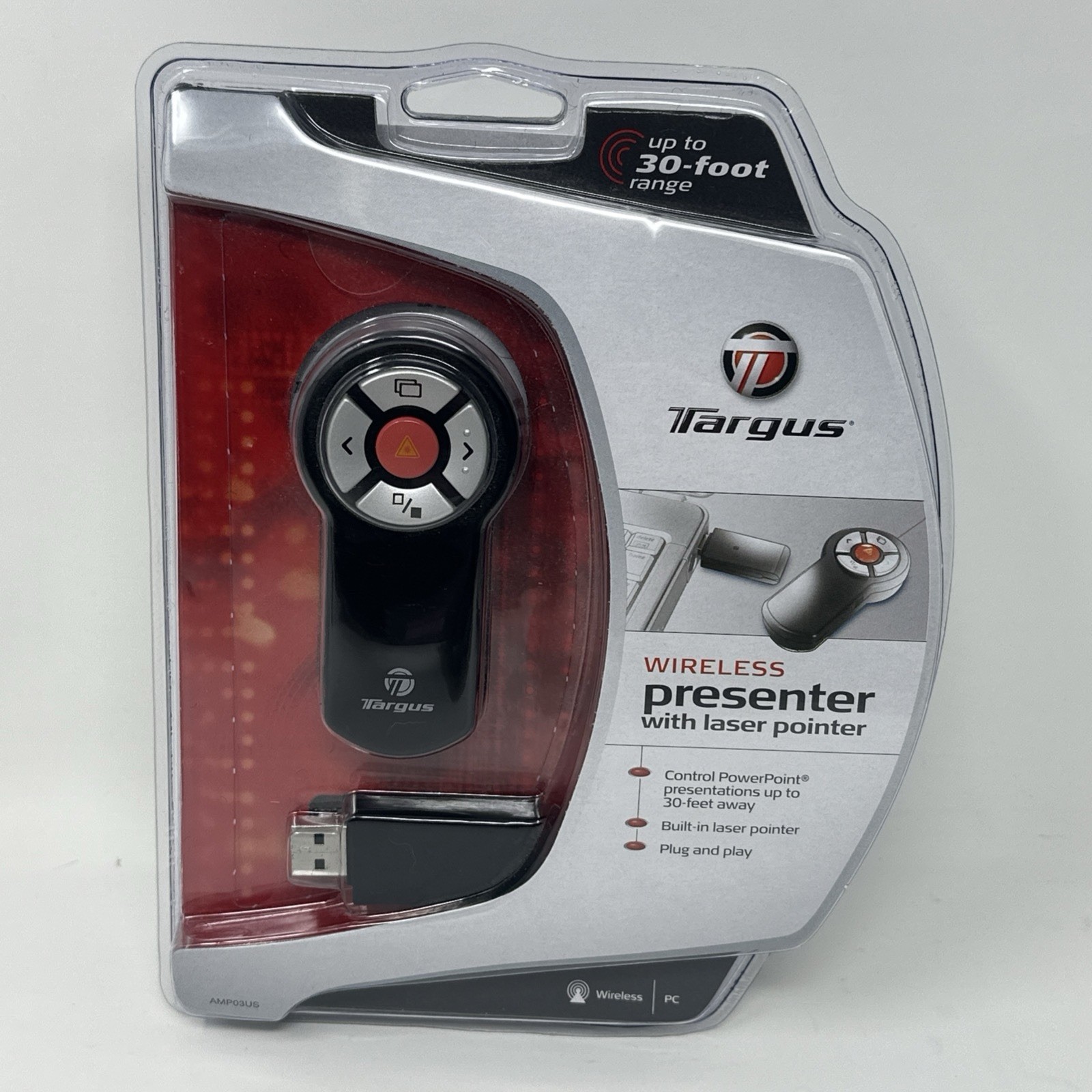 Targus Wireless Presenter with Laser Pointer AMP03US Factory Sealed