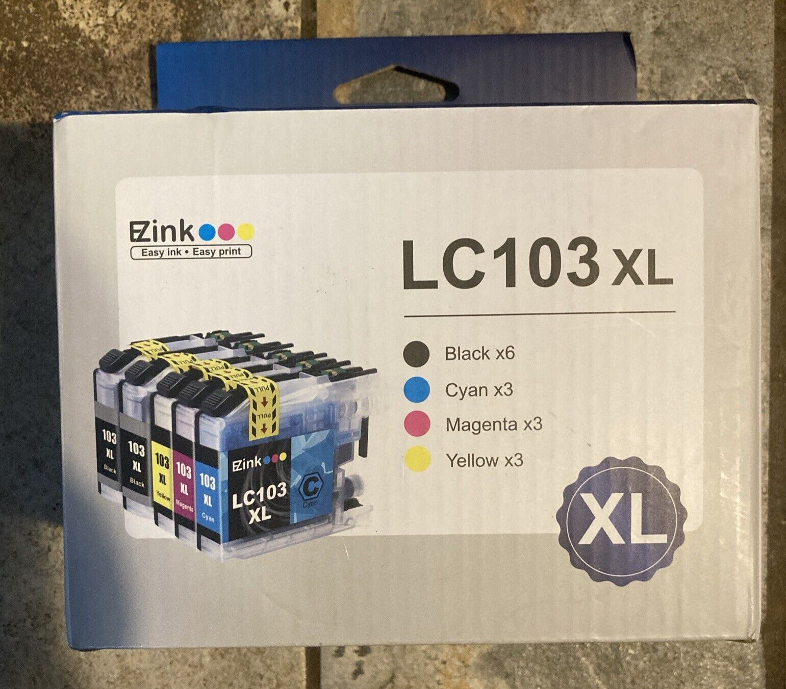 EZink Ink Cartridge LC103xL 15 Pack 6 Blk 3 Cyan 3 Magenta 3 Yellow - New in Box