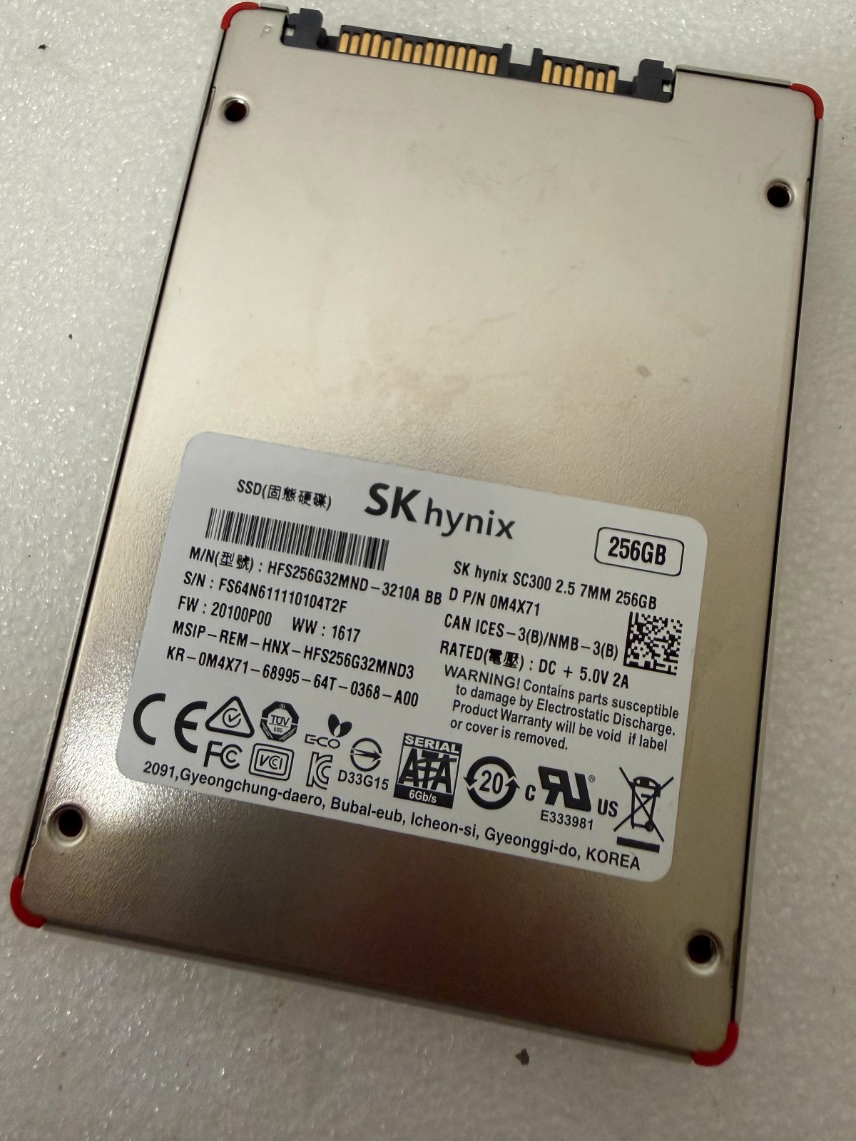SK Hynix SC300 256GB SSD 2.5 7mm SATA 6Gb/s HFS256G32MND-3210A BB