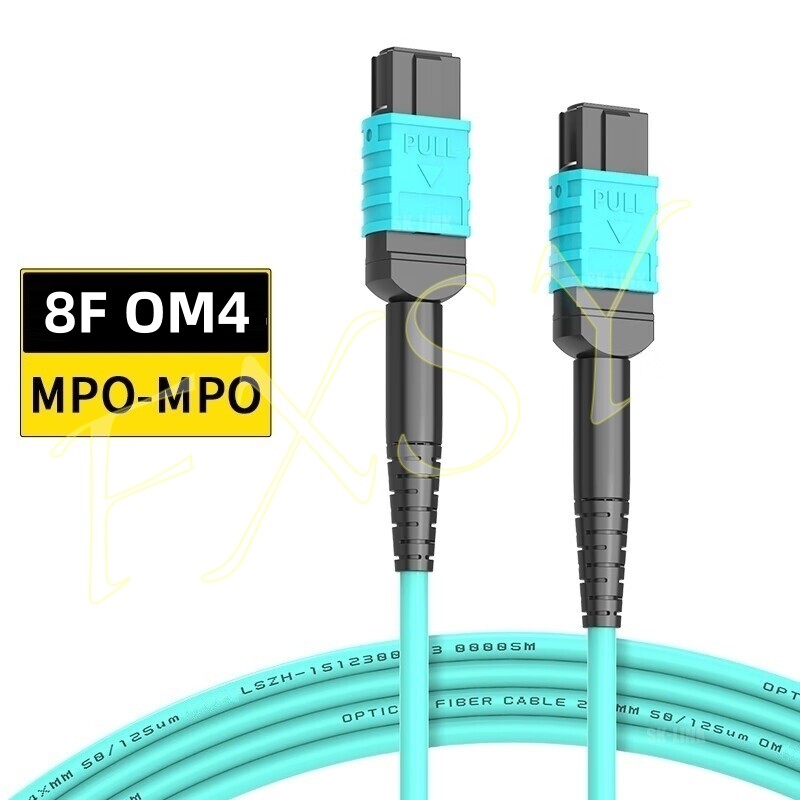 1-100M MPO Female to MPO Female 8|12F OM4 MTP Fiber Optical Patch Cord LSZH lot