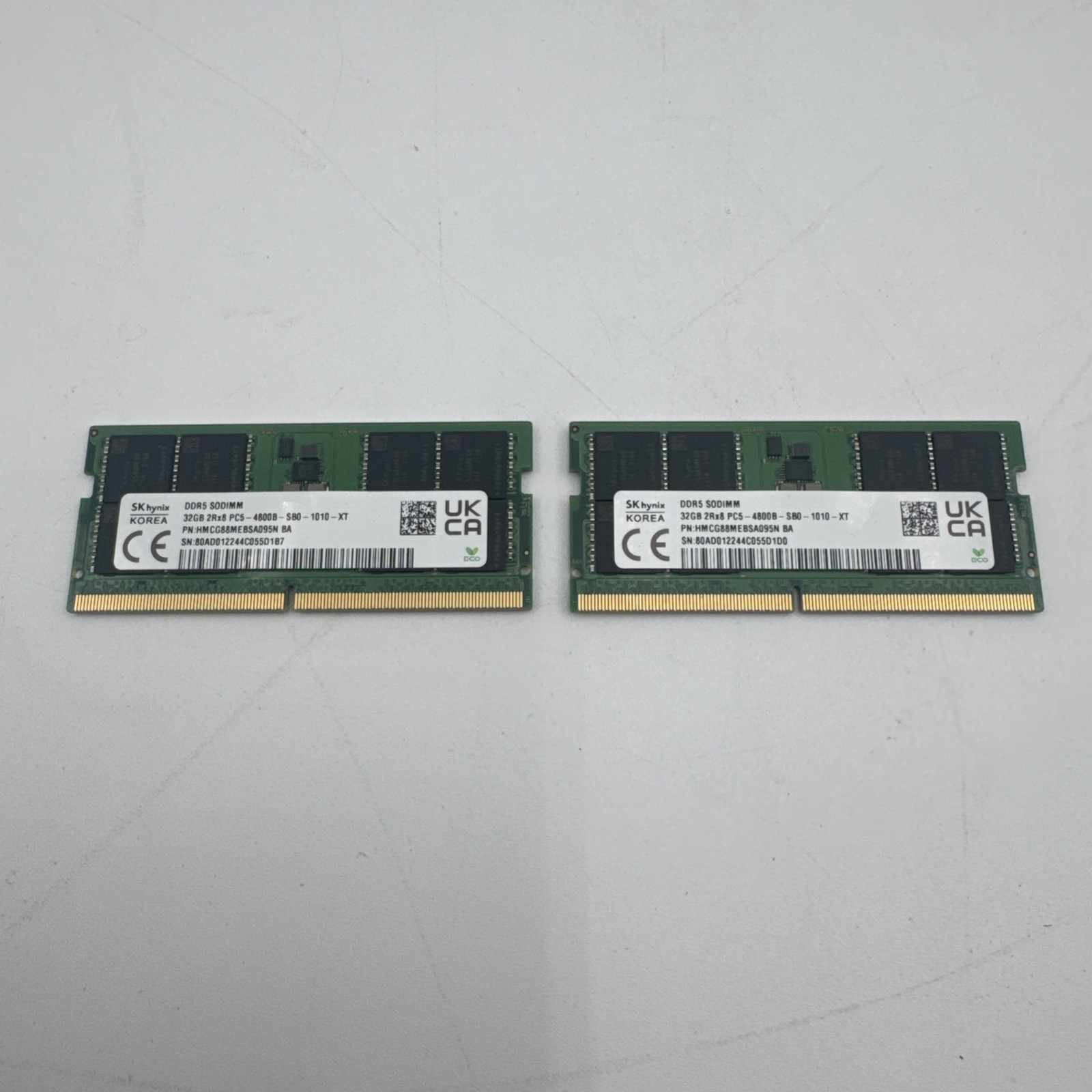 Lot of 2 SK Hynix 32GB 2Rx8 PC5-4800B 262pin Laptop SODIMM RAM Tested A+