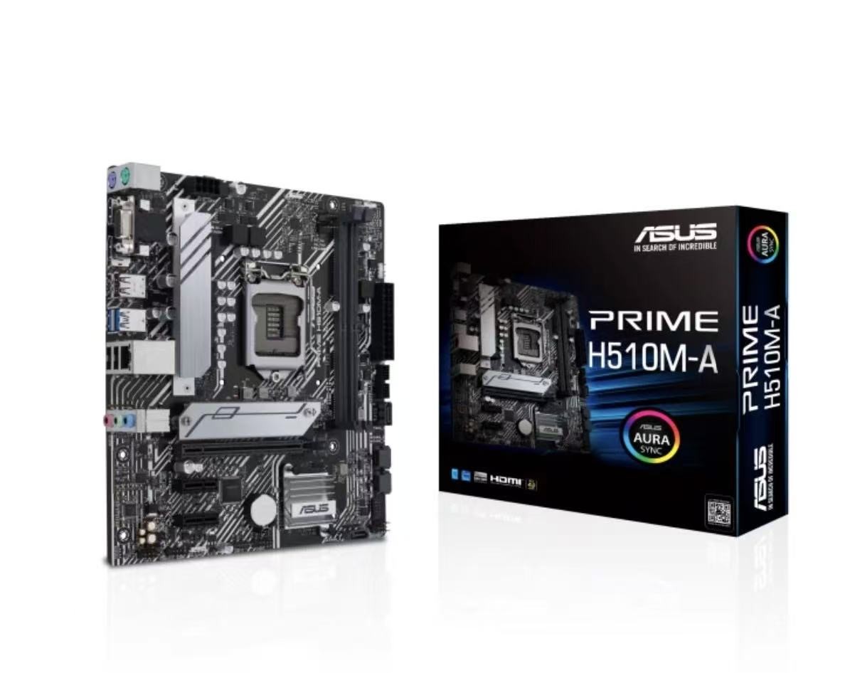ASUS PRIME H510M-A/CSM LGA 1200 Intel H510 SATA 6Gb Micro ATX Intel Motherboard