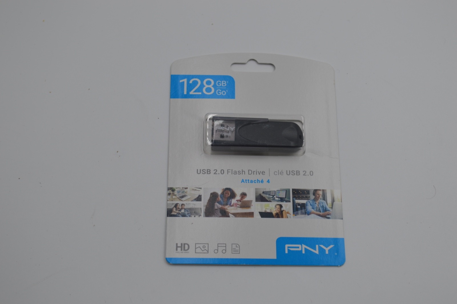 PNY Attache 4 128GB USB 2.0 Flash Drive Black P-FD128ATT4-GE