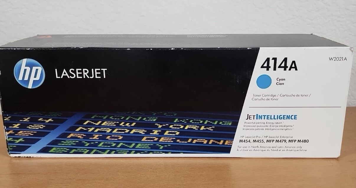 Genuine HP LaserJet 414A W2021A Cyan Toner Print Cartridge New