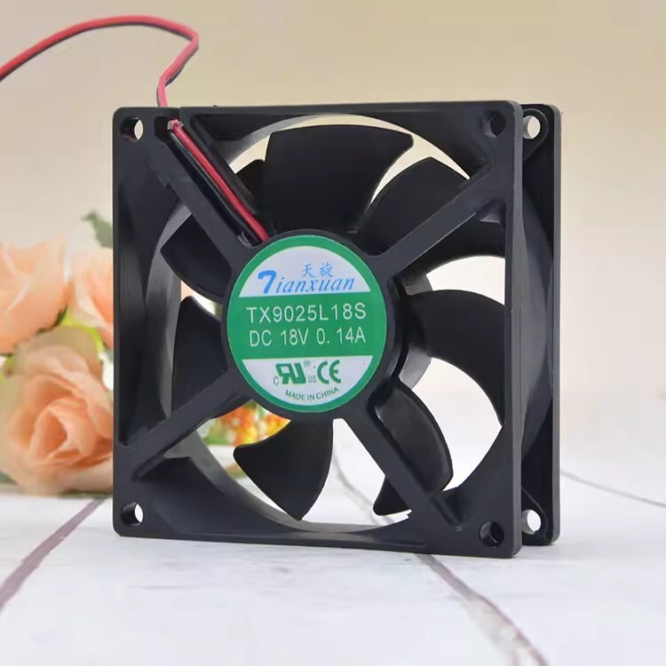 1PCS TX9025L18S 9025 DC18V 0.14A 9CM 2-Wire Cooling Fan