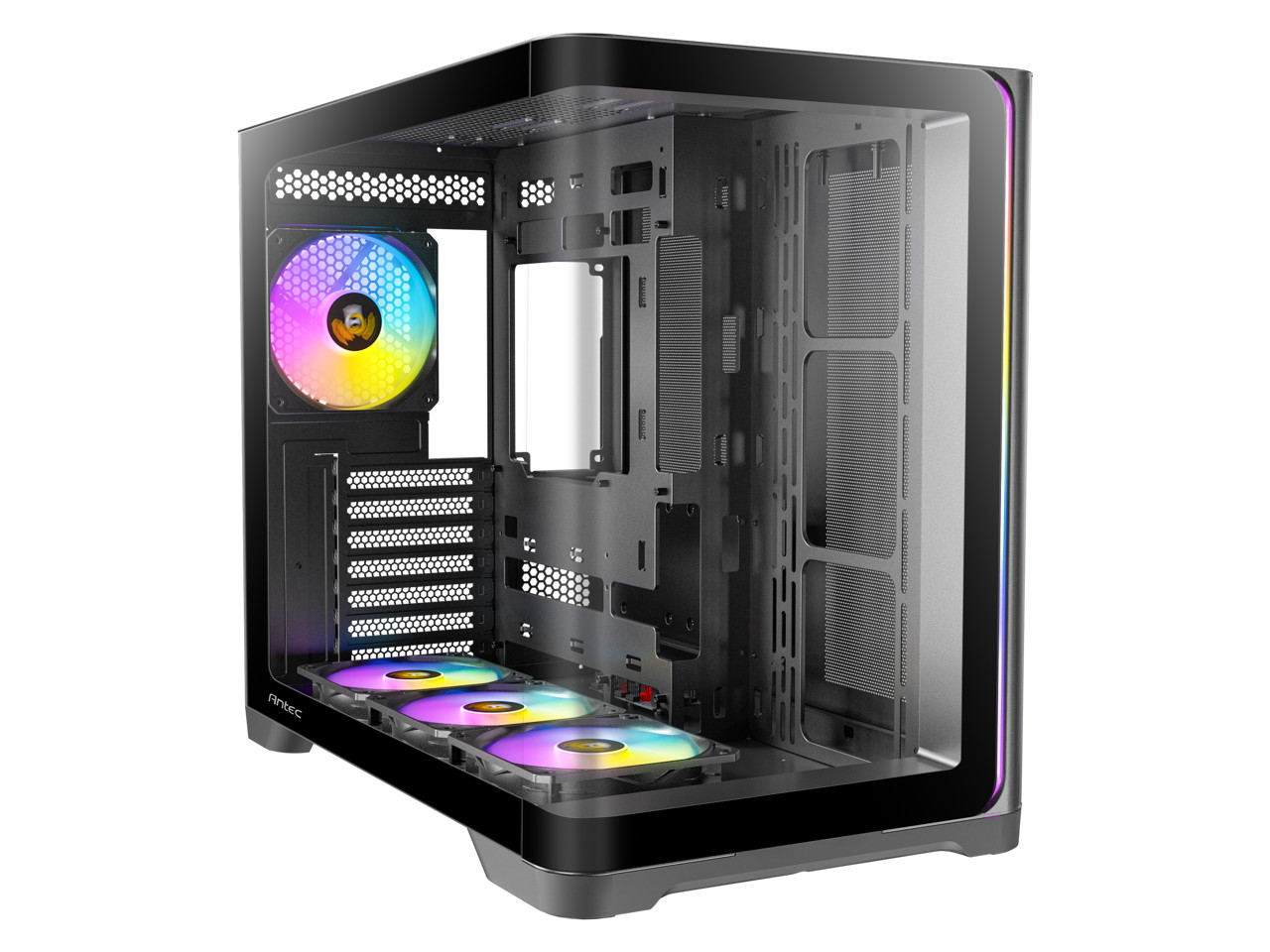 Antec C5 Curve ARGB, 4 x 120mm ARGB PWM Fans Included, Up to 10 Fans Simultaneou