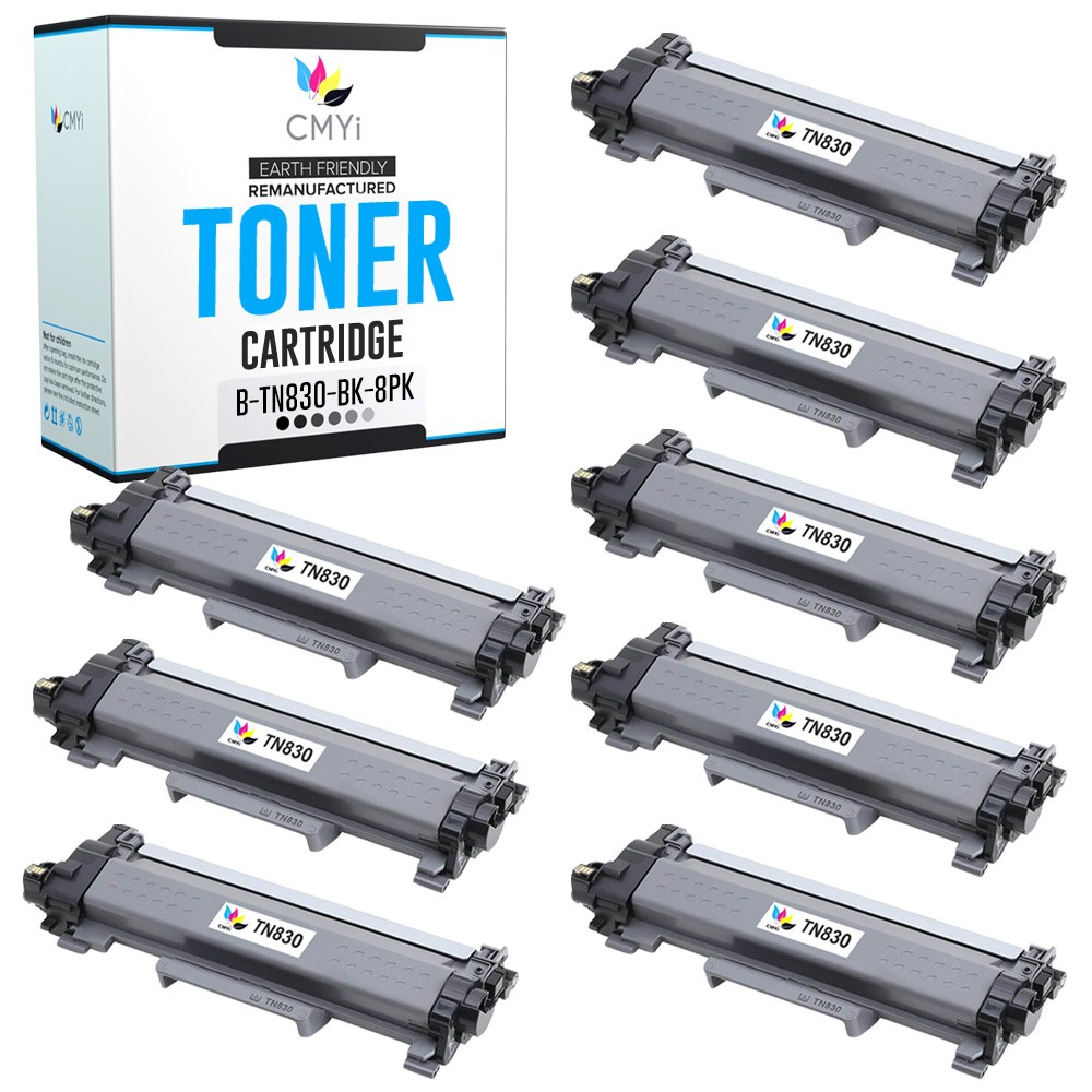 8PK Compatible CMYi TN-830 Cartridge fits Brother HL-L2405W L2420DW MFC-L2760DW