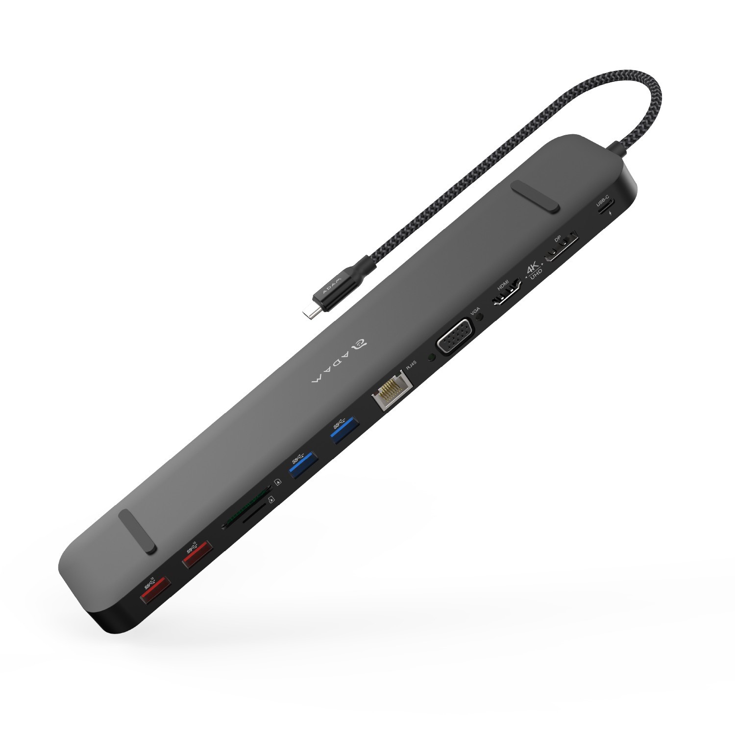 ADAM elements Hub Pro Max 13-in-1 USB-C Hub 10Gbps 4K 60Hz HDMI 100W PD RJ45