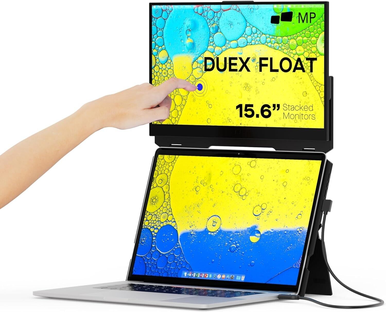 Duex Float Mobile Pixels 15.6 Stacked Portable Screens, Full HD IPS 1080P Touch