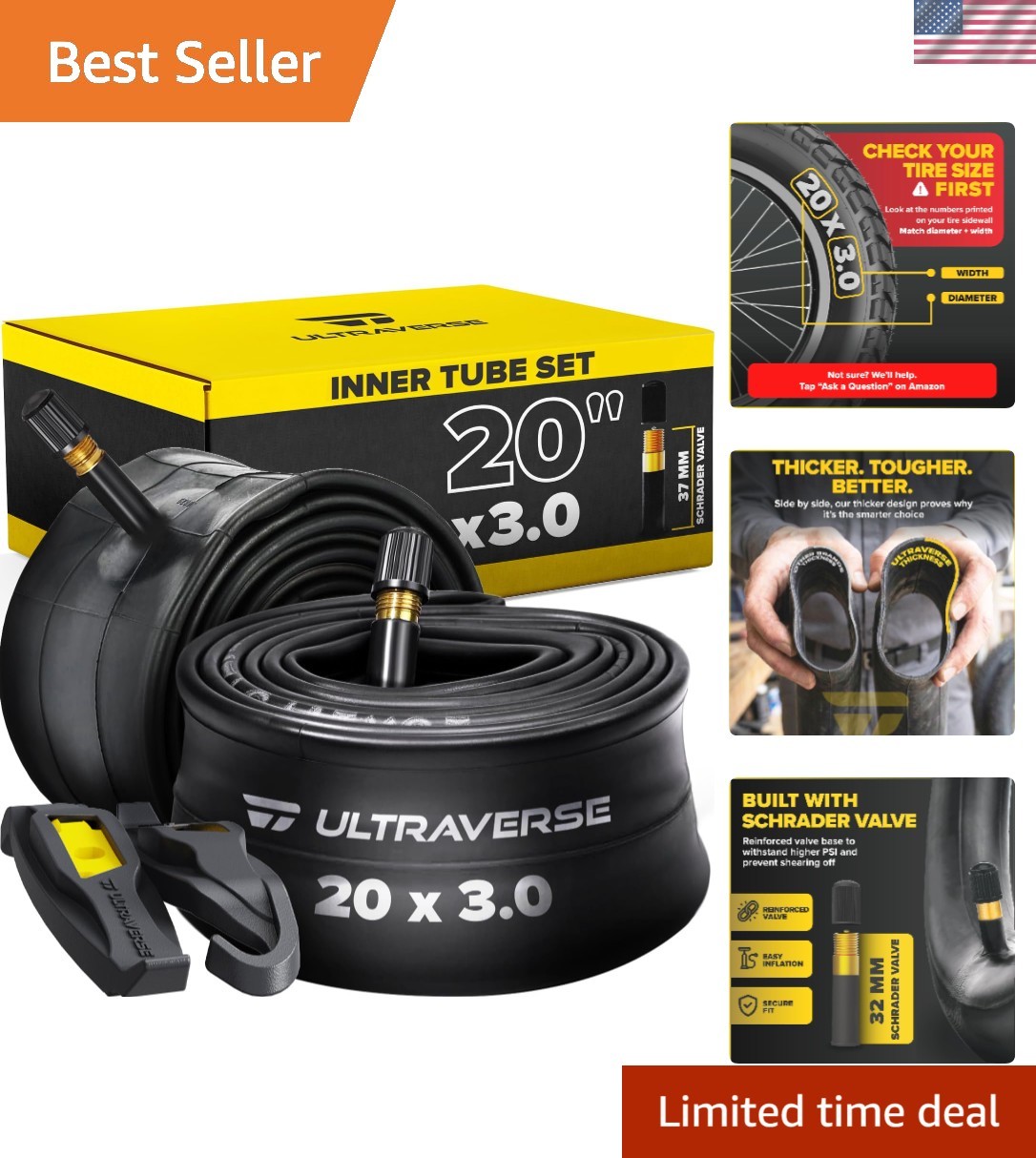 20x4.0, 24x4.0, 26x4.0, 20x3.0, 26x3.0, 16x4.0/3.0, Inner Tubes | Schrader Va...