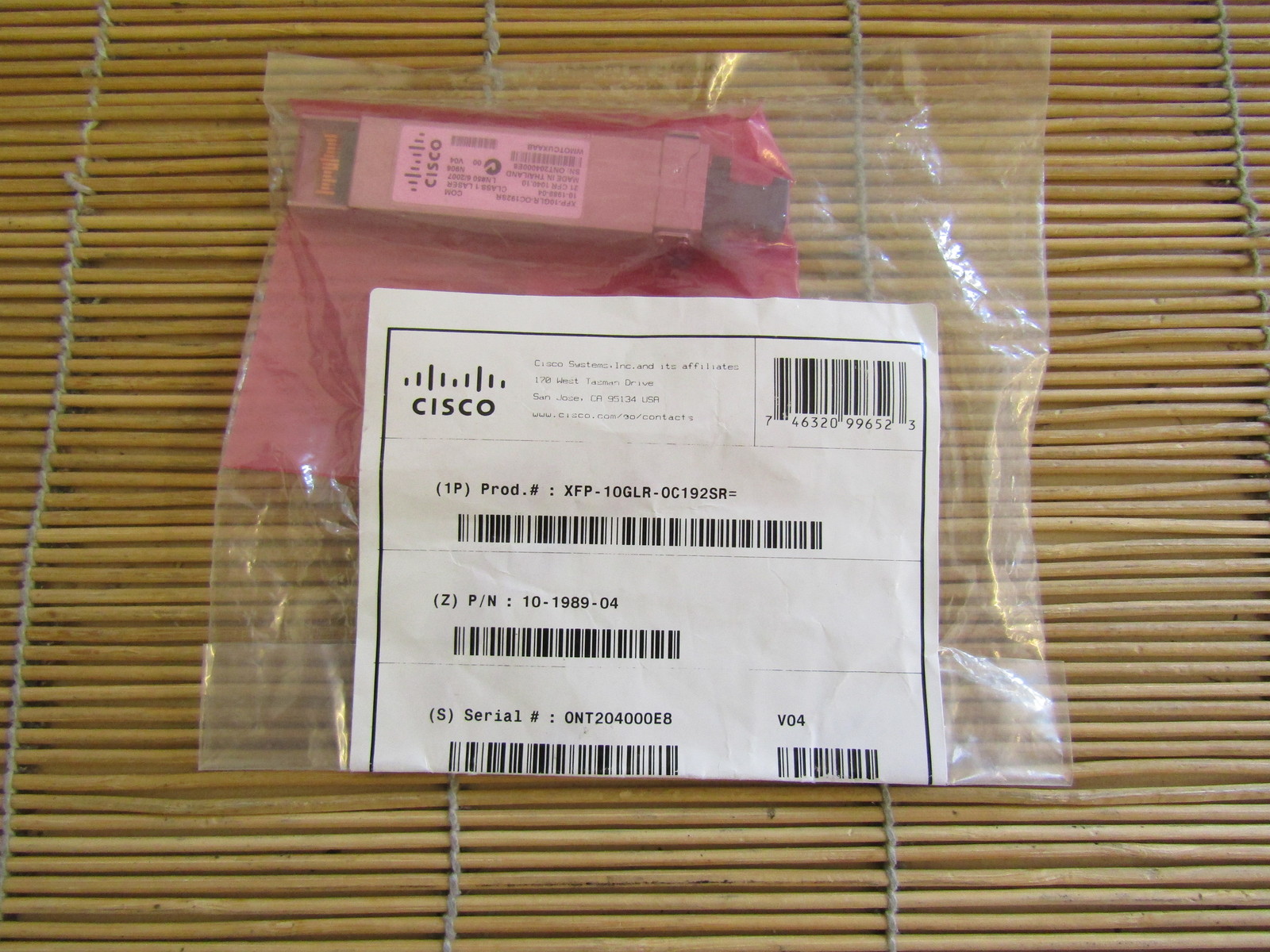 NEW Vers.04 Cisco XFP-10GLR-OC192SR OPNEXT case10GB Multirate V04 10-1989-04 NEW
