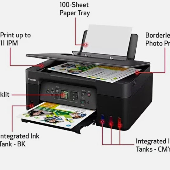 Canon PIXMA G3270 MegaTank Wireless Color Inkjet All-in-One Print Copy Scan