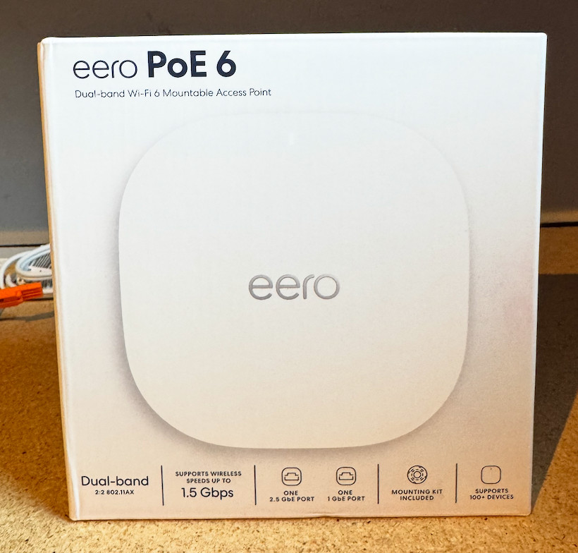 eero - PoE 6  Dual-Band Ceiling/Wall-Mountable Access Point - White - T010001