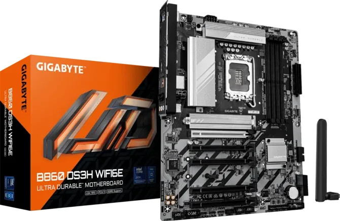 GIGABYTE B860 DS3H WiFi6E LGA 1851 ATX DDR5 PCIe 5.0 Motherboard