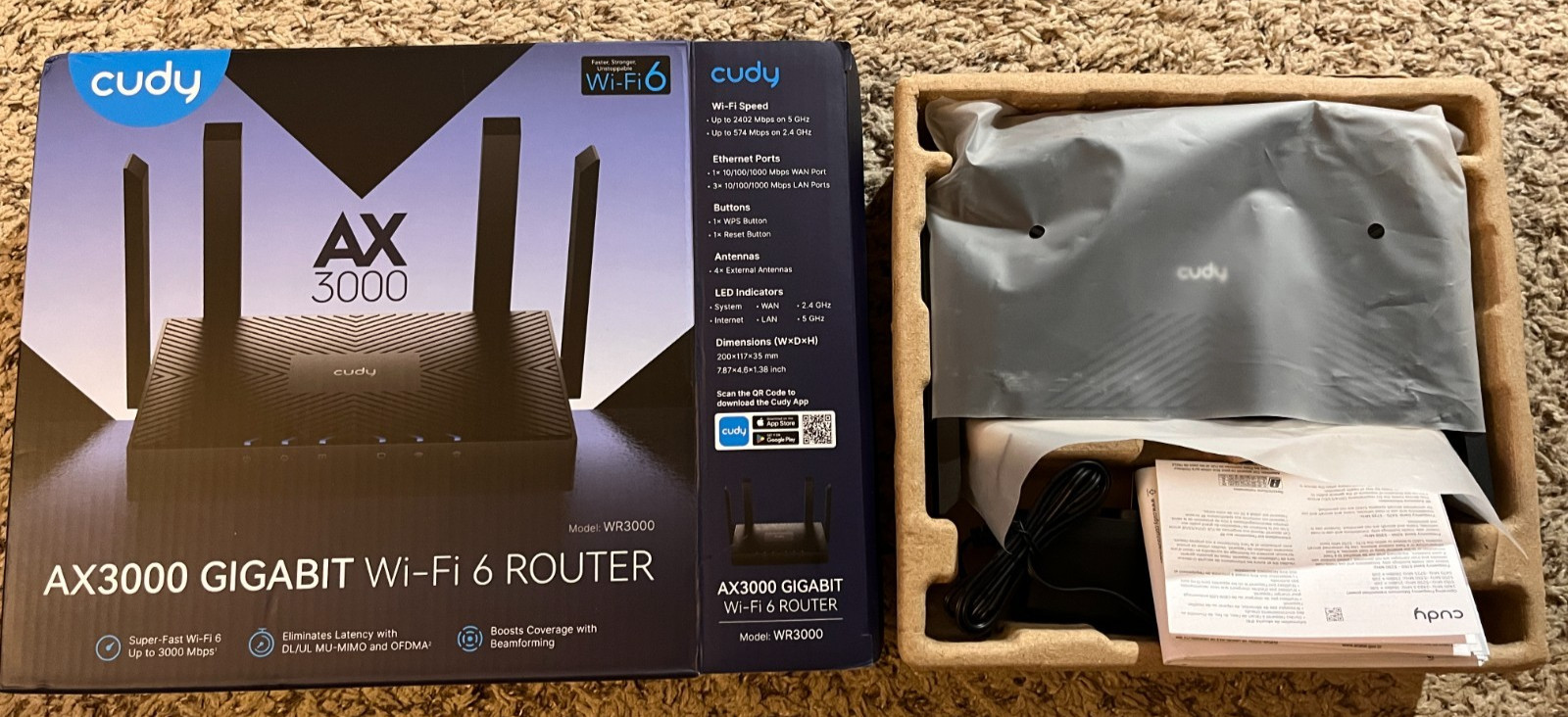 Cudy WR3000 AX3000 Wi-Fi 6 Wireless Router