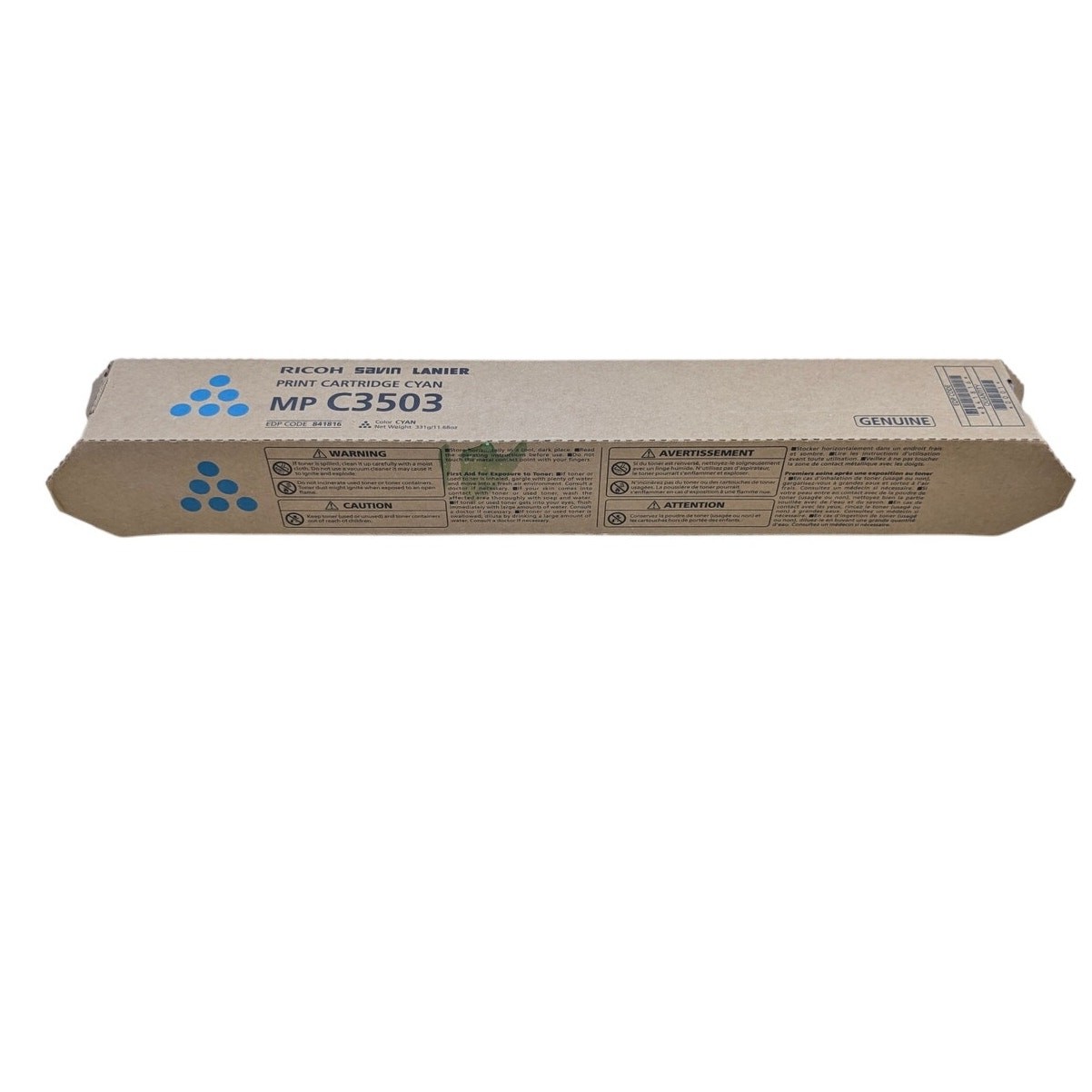 Ricoh Savin Lanier MP C3503 Cyan Print Cartridge Genuine New Open Box