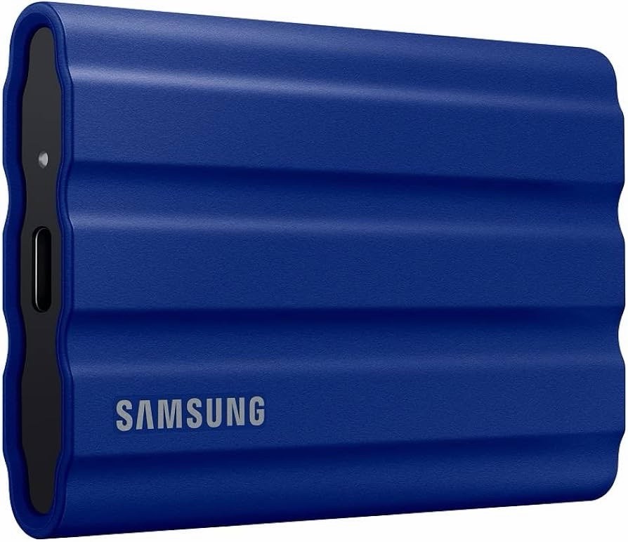 Samsung T7 Shield 2TB USB-C Portable External SSD - Blue (MU-PE2T0R)